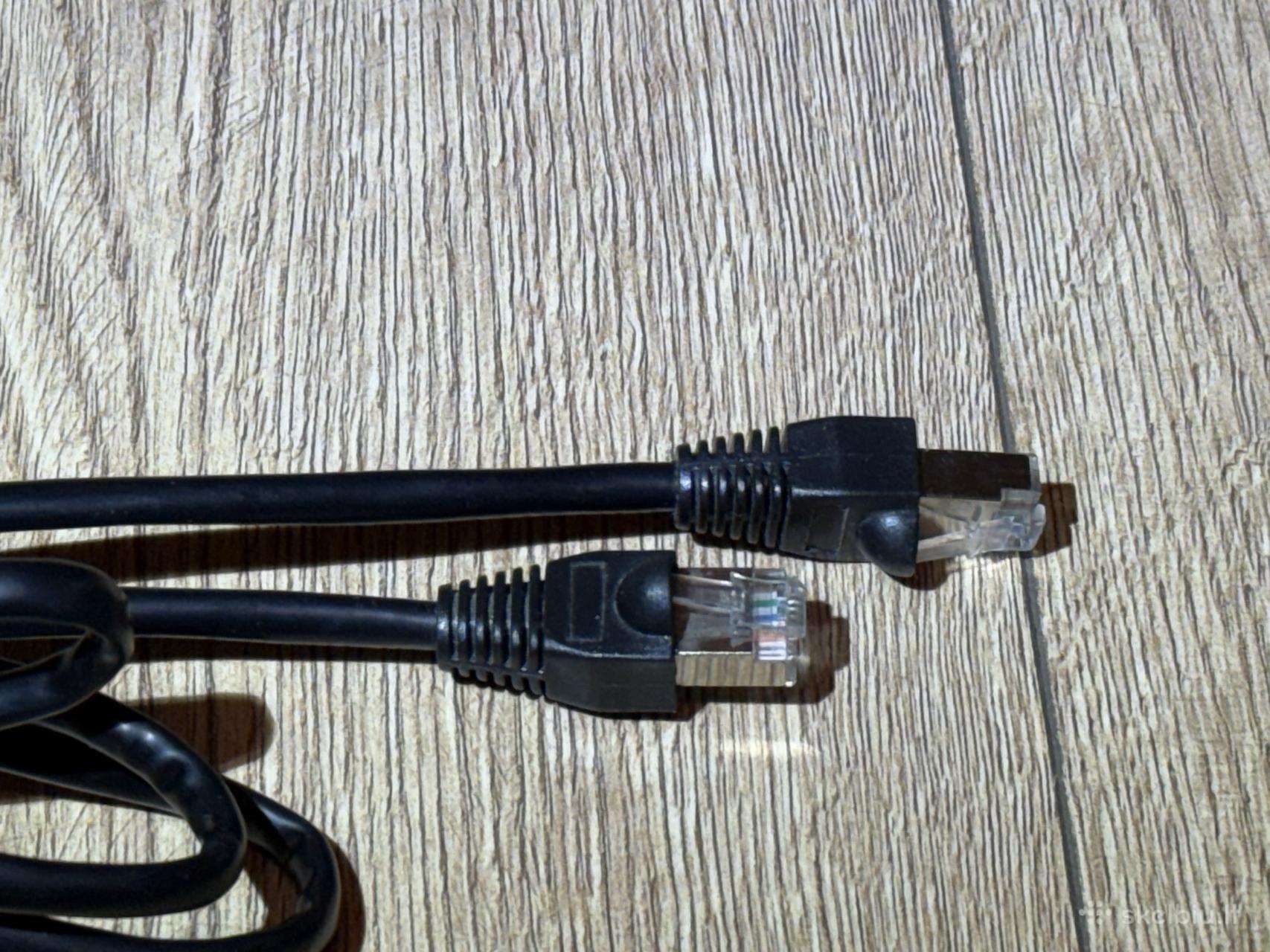 2m Cat 5e Ethernet kabelis, juodas