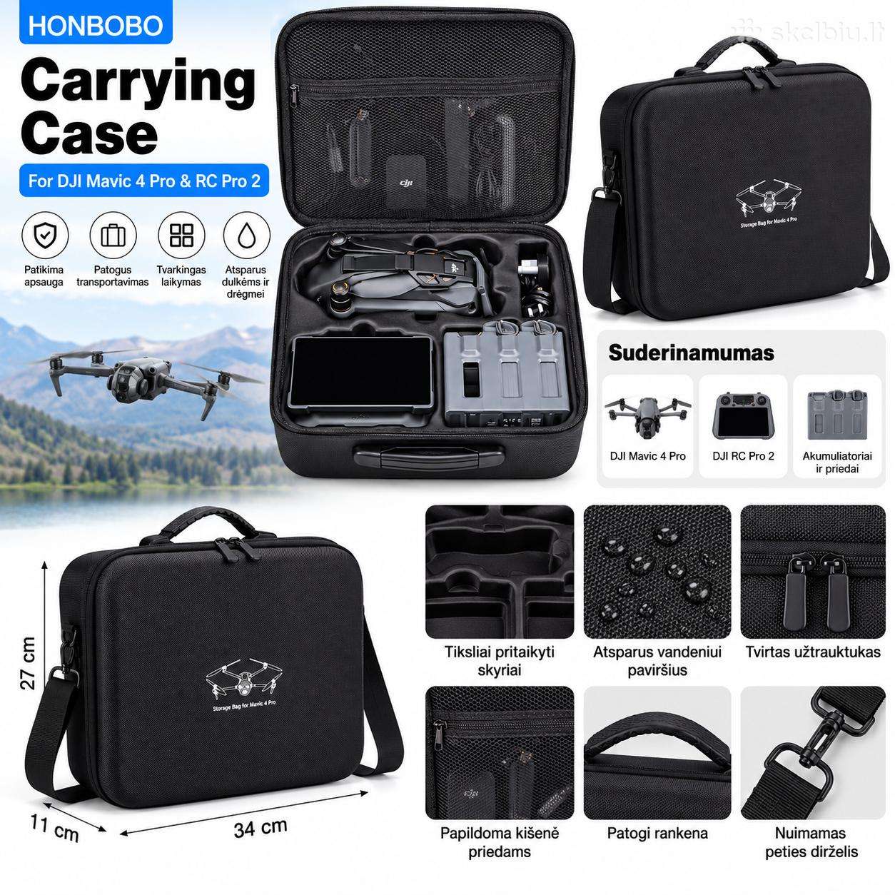 Honbobo dėklas Dji Mavic 4 Pro / RC Pro 2 – Naujas