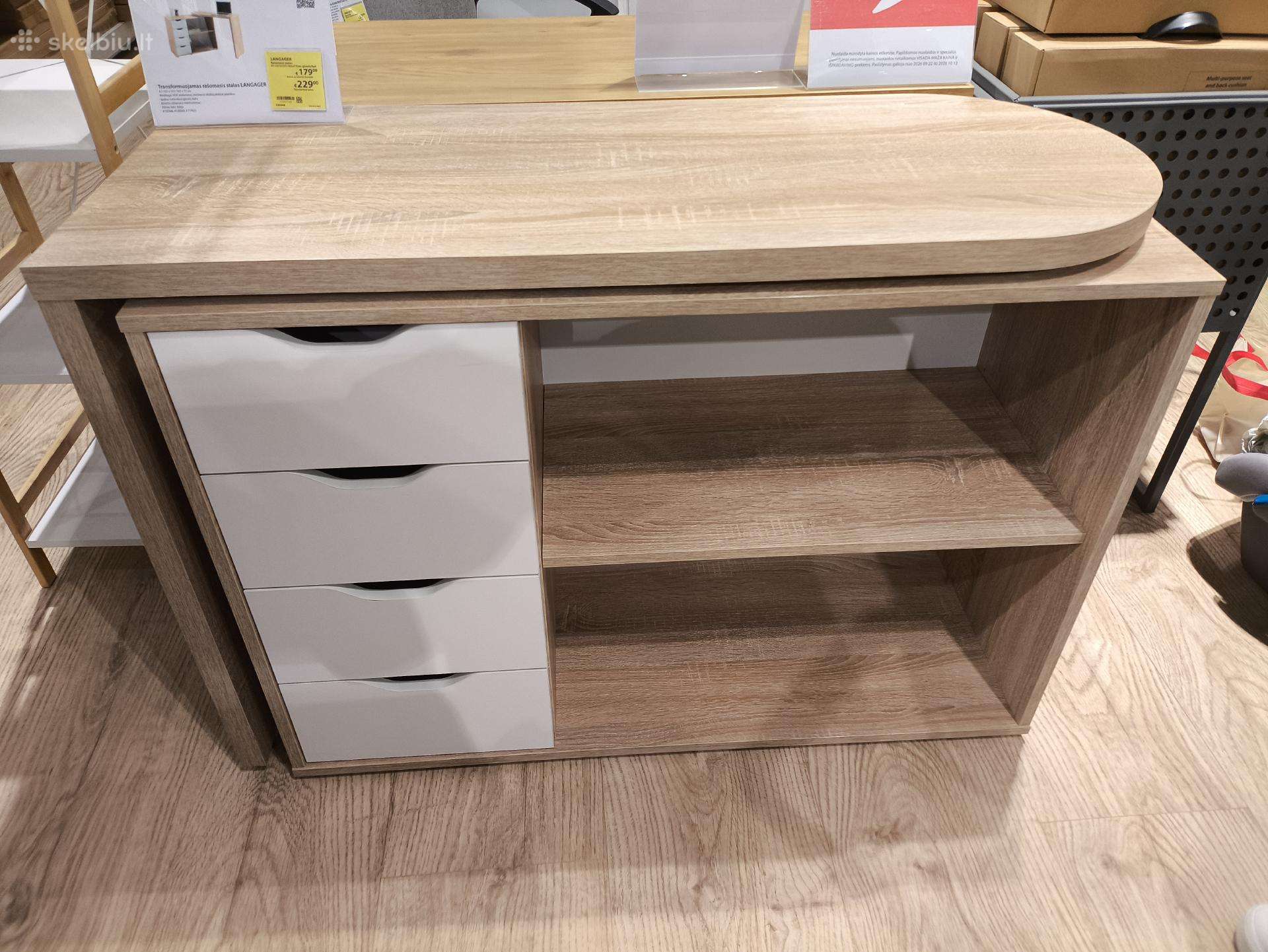 Rašomas stalas ir komoda viename
