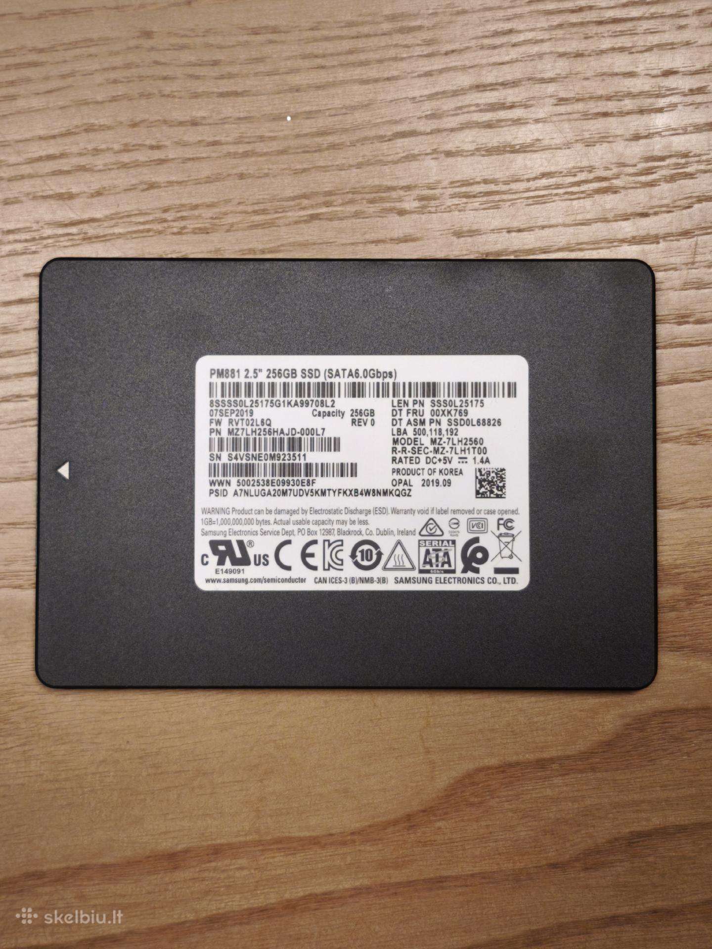 Samsung SSD Pm881 256gb
