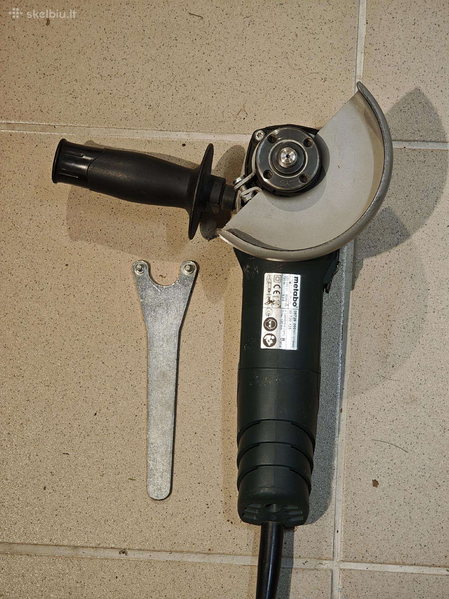 Kampinis šlifuoklis Metabo W720-125 pilnas kompl.