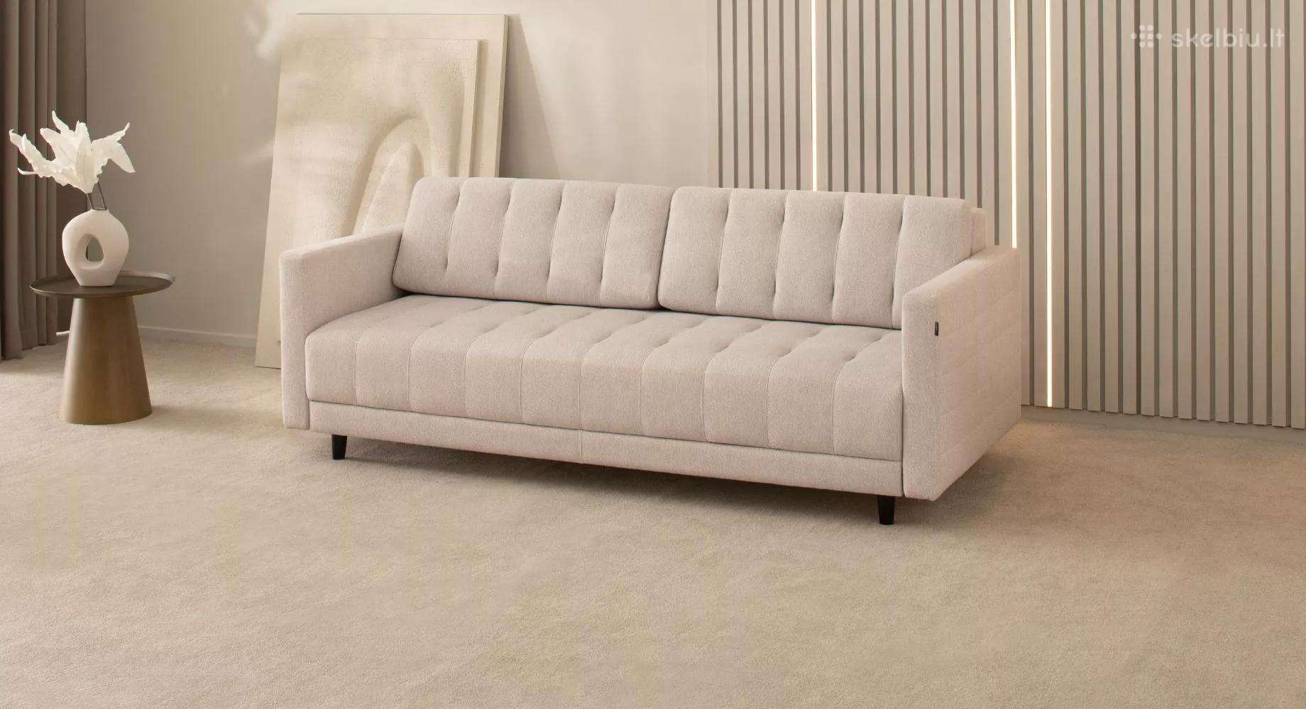 Nauja Magrės baldų sofa su miegama f., trivietė