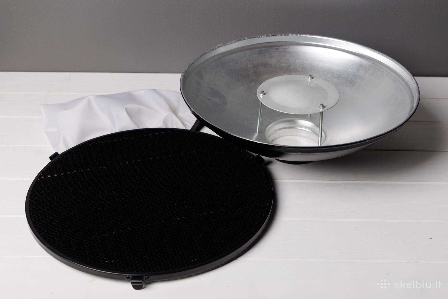 Beauty dish silver 42cm