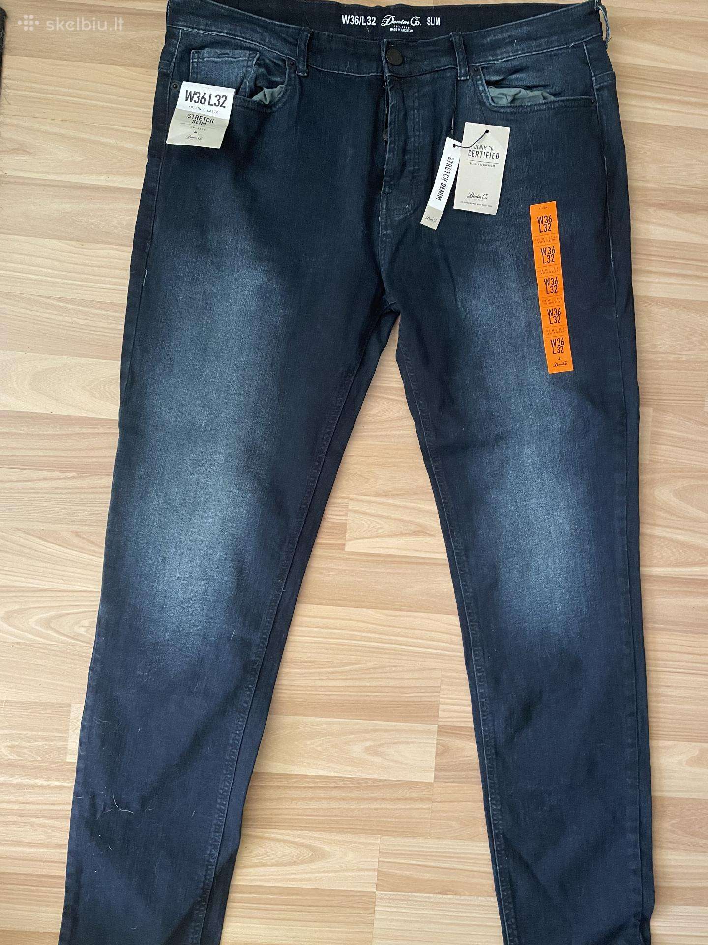 Nauji Denim Co tamsiai melyni dzinsai XL