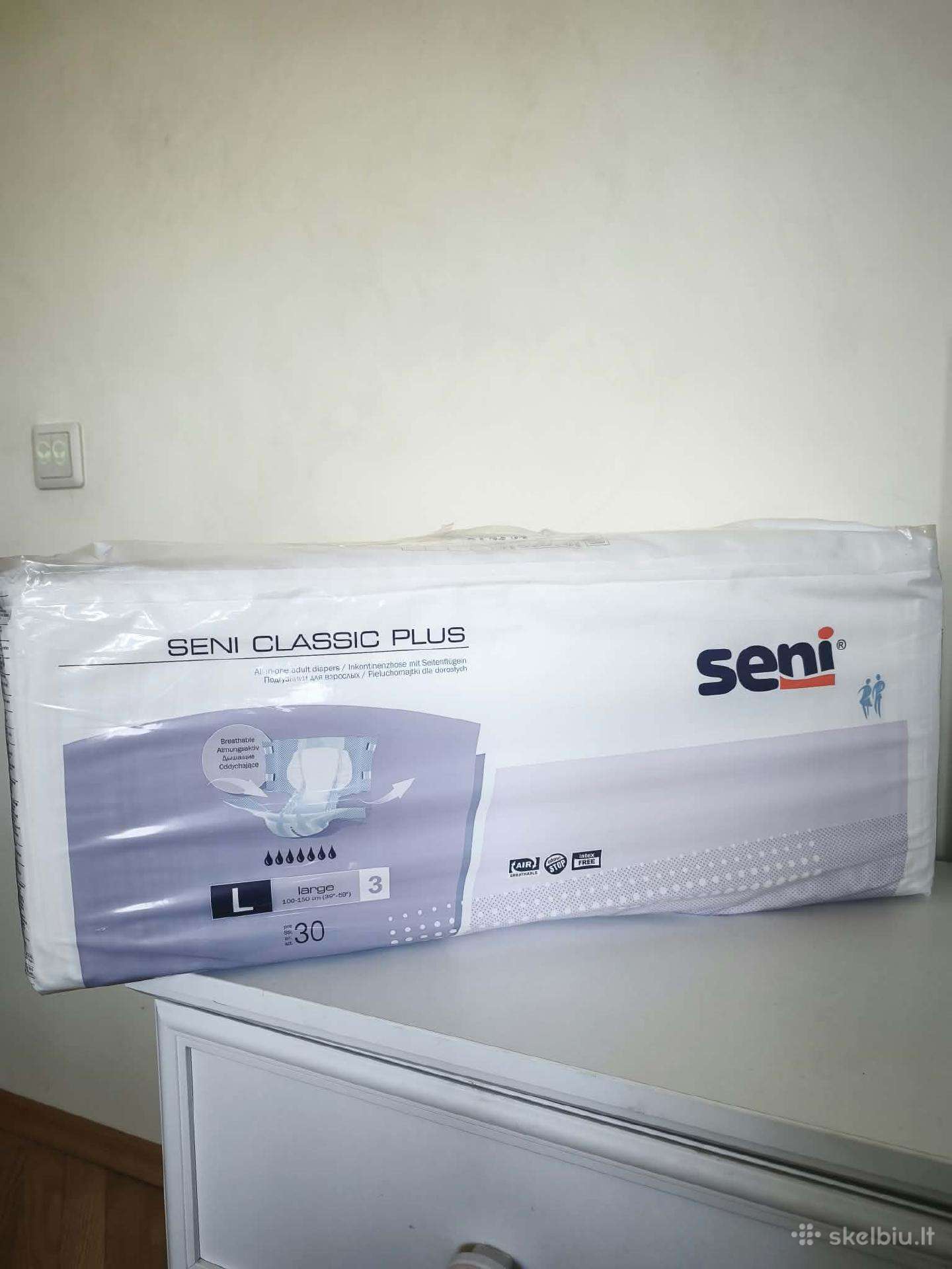Seni Classic Plus L–suaugusiųjų sauskelnės,30vnt