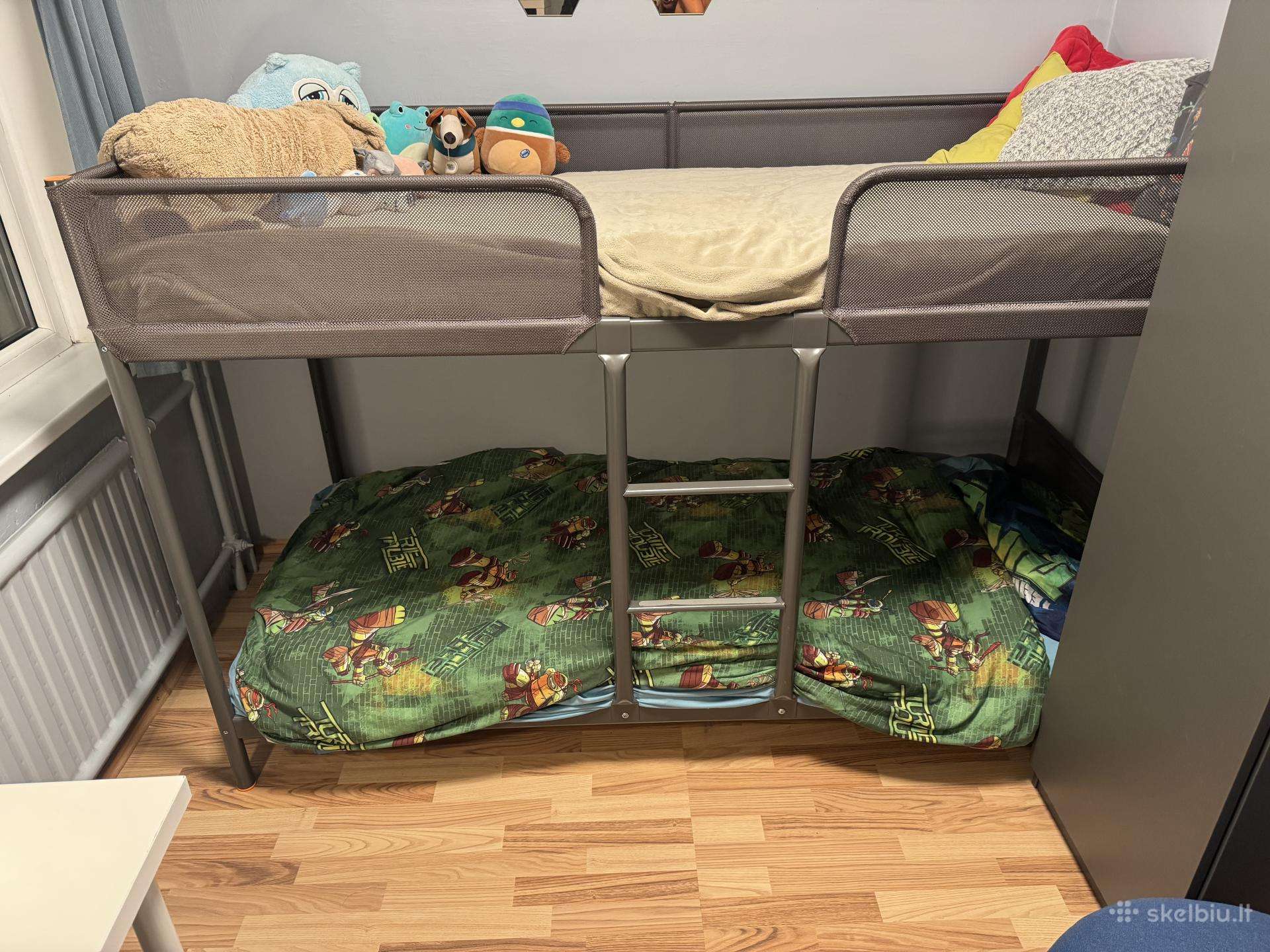 Puikios kokybės Ikea dviaukštė lova Tuffing