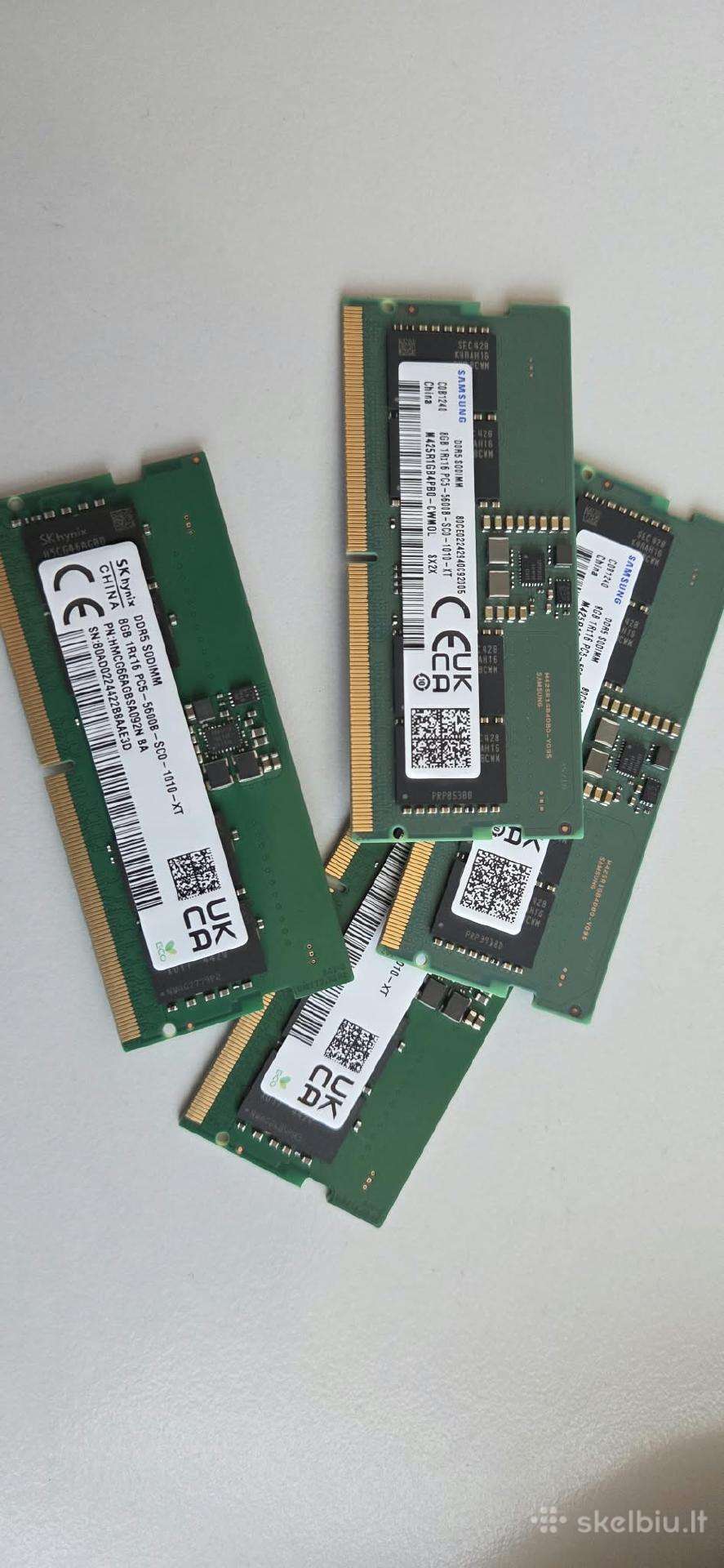 Ddr5 8gb 5600 RAM Samsung ir Sk hynix