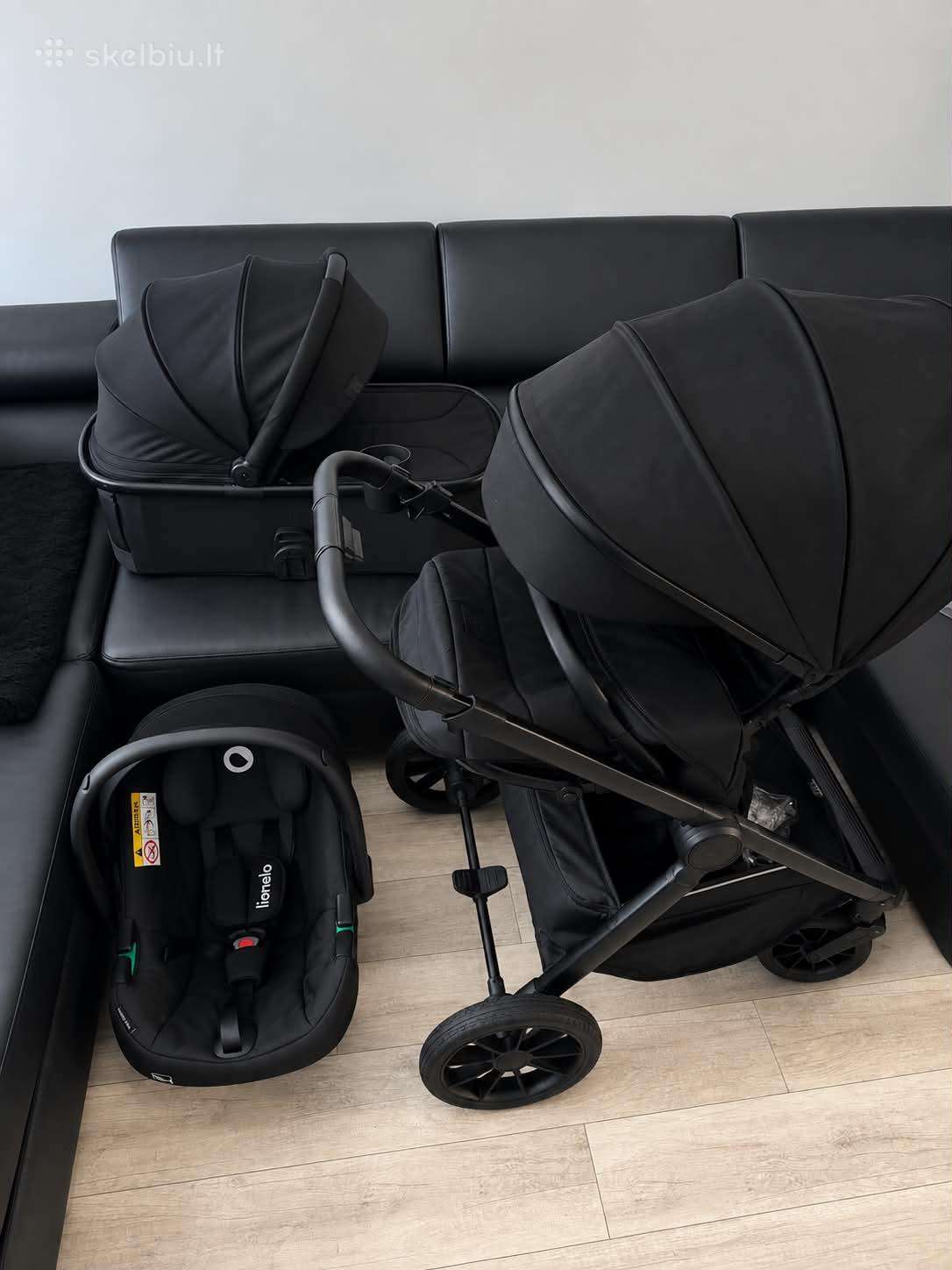 Vežimėlis Lionelo Layla 3in1 Black Onyx