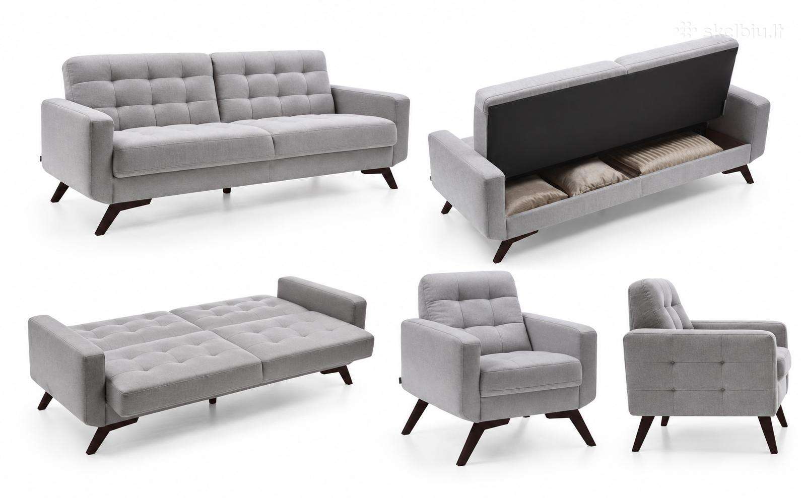 Sofa lova ir du foteliai Gala Collezione