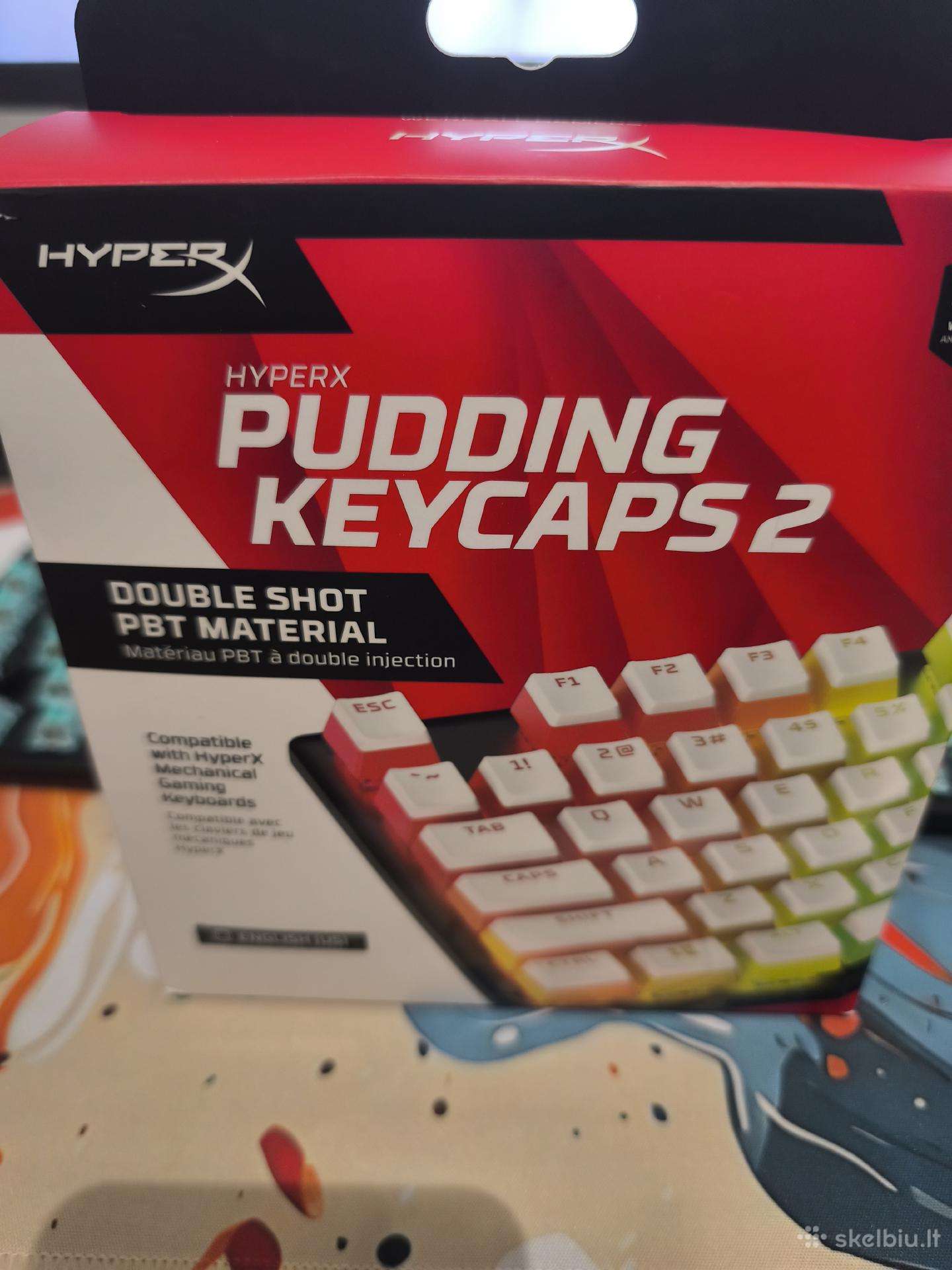 Hyperx pudding us English mygtukai, balta