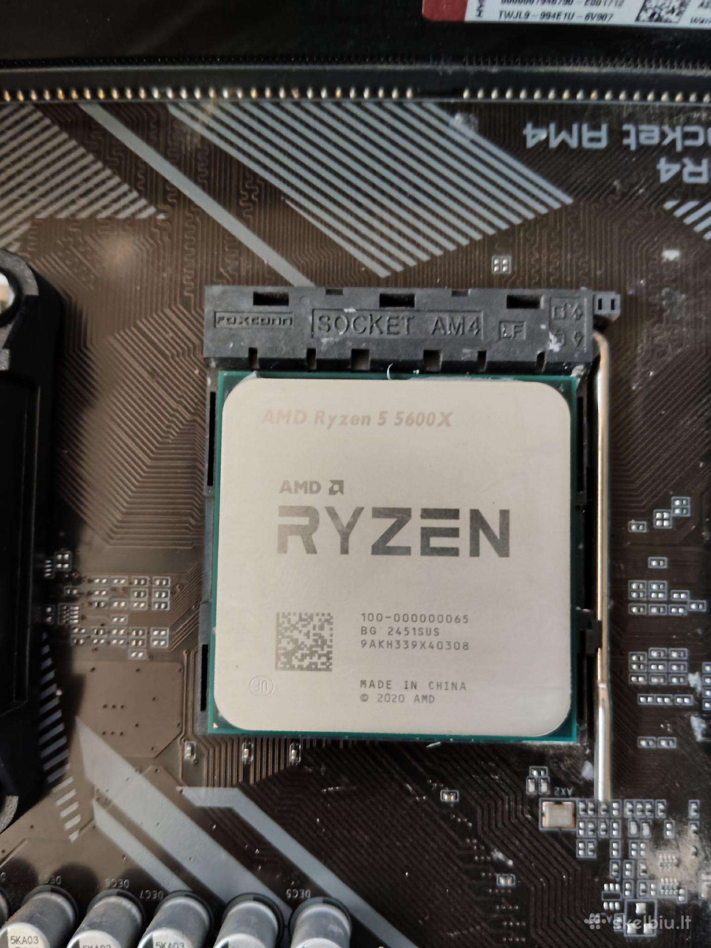 Amd Ryzen 5600x pilnas komplektas tik be aušintuvo