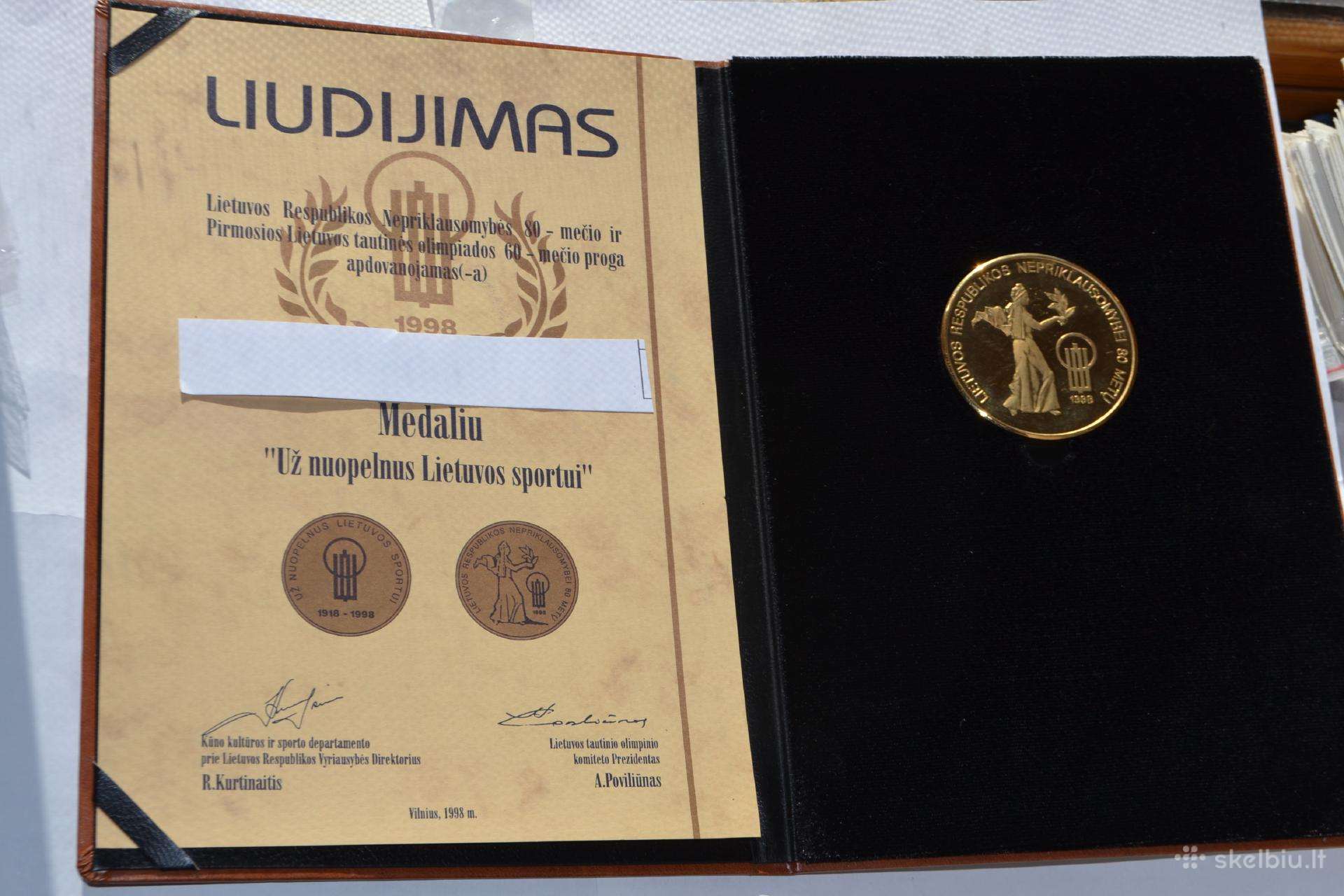 Uz nuopelnus Lietuvos sportui