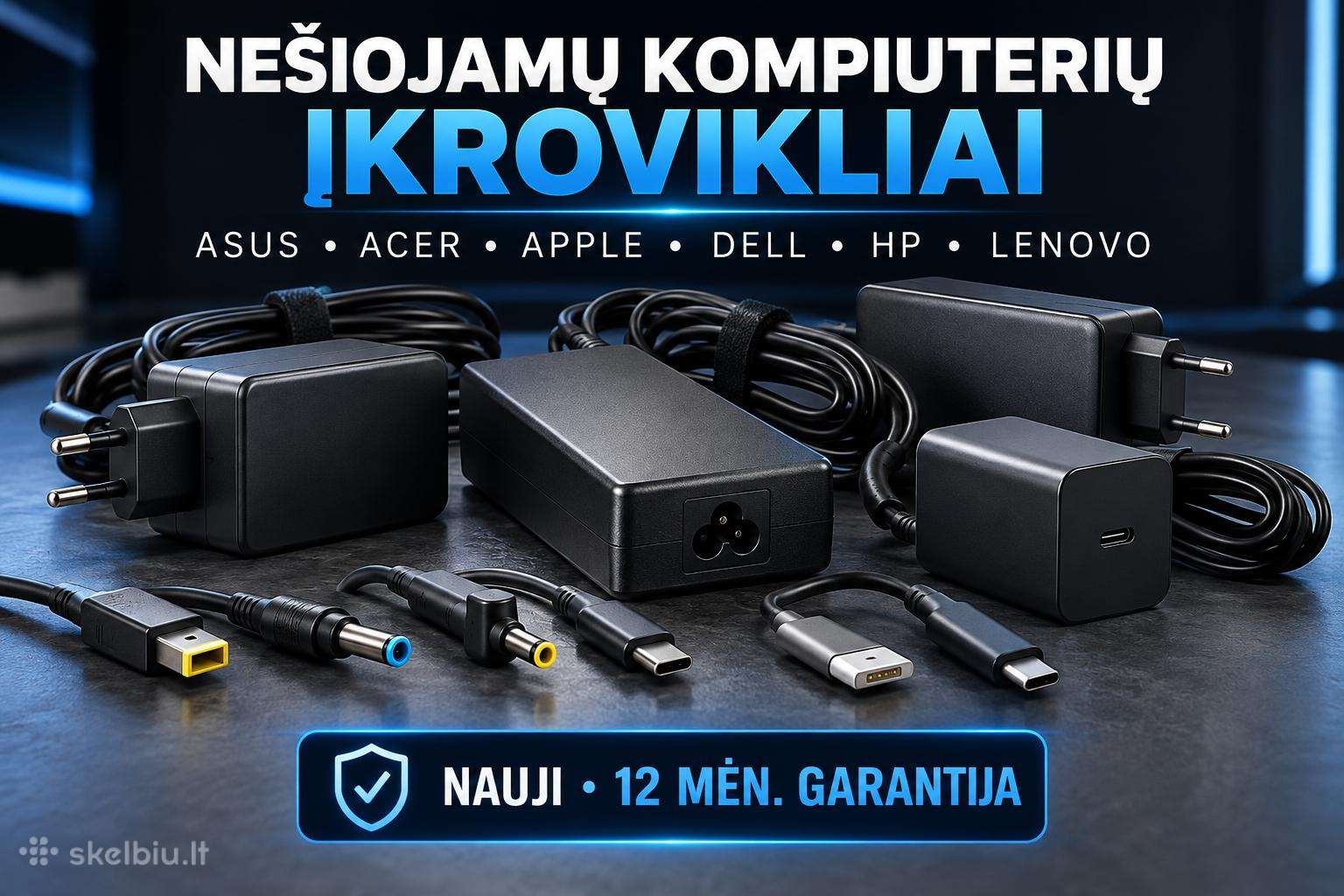 Įkrovikliai nešiojamiems kompiuteriams