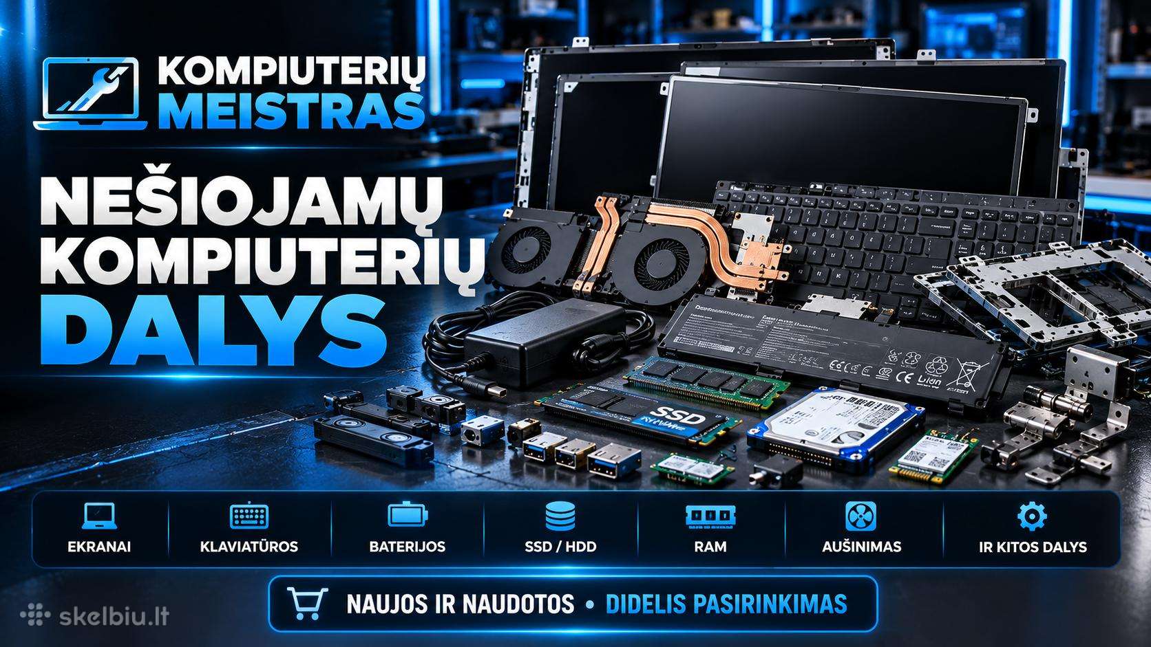 Nešiojamų kompiuterių dalys