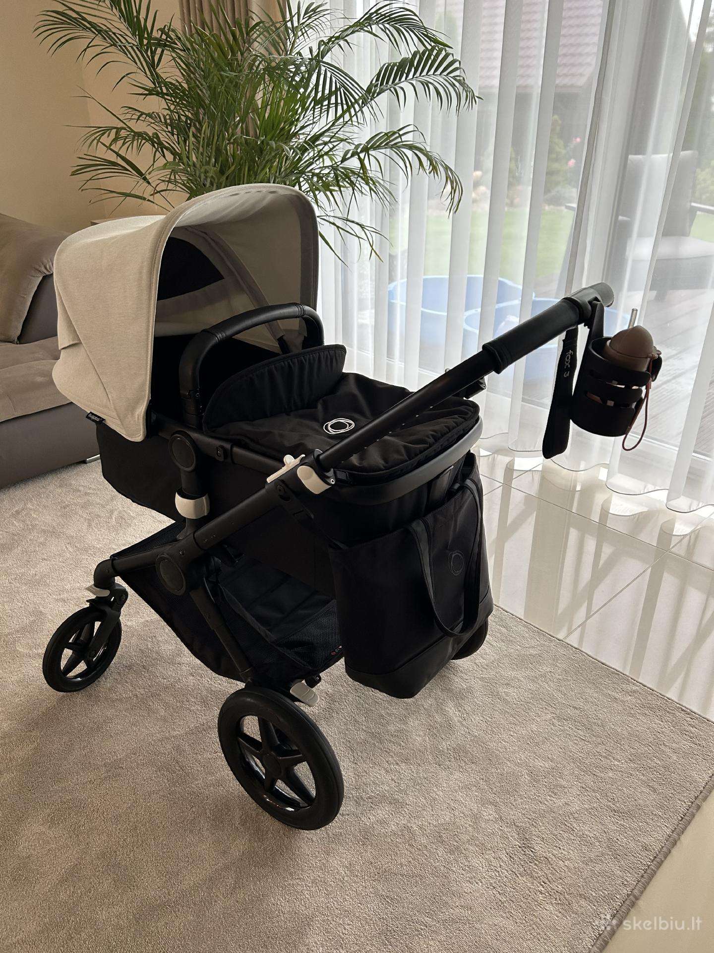 Bugaboo Fox3 vežimėlis su originaliais priedais