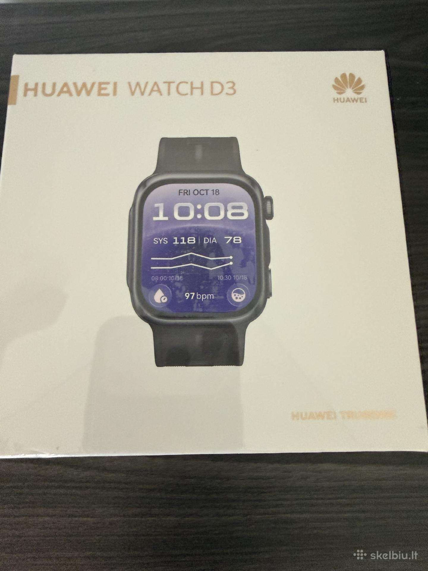 Naujas Huawei Watch D3 black - 370 eur