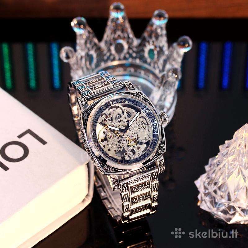 Mechaninis Automatinis Skeleton kiniškas laikrodis