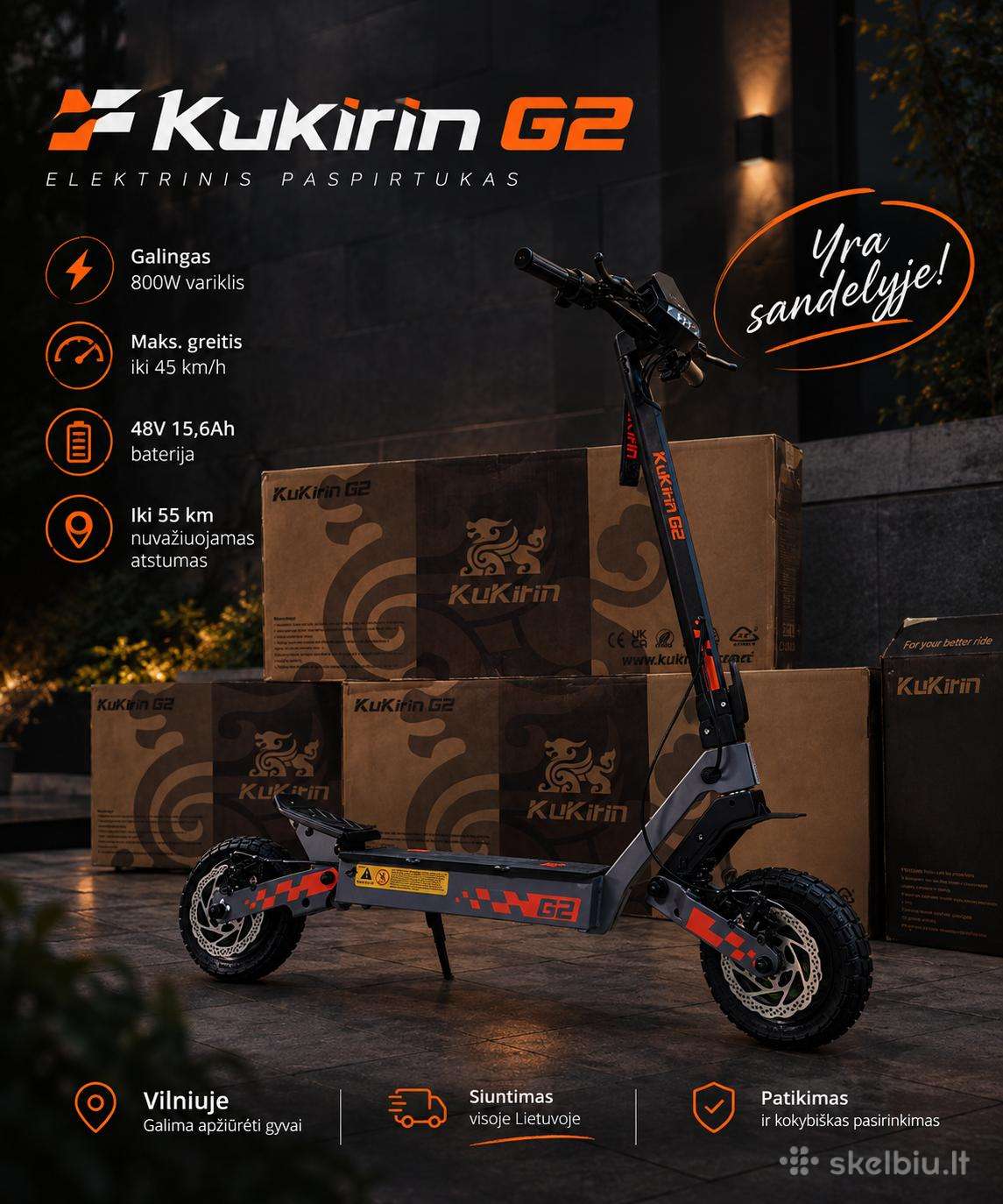 Kukirin G2 Vilniuje