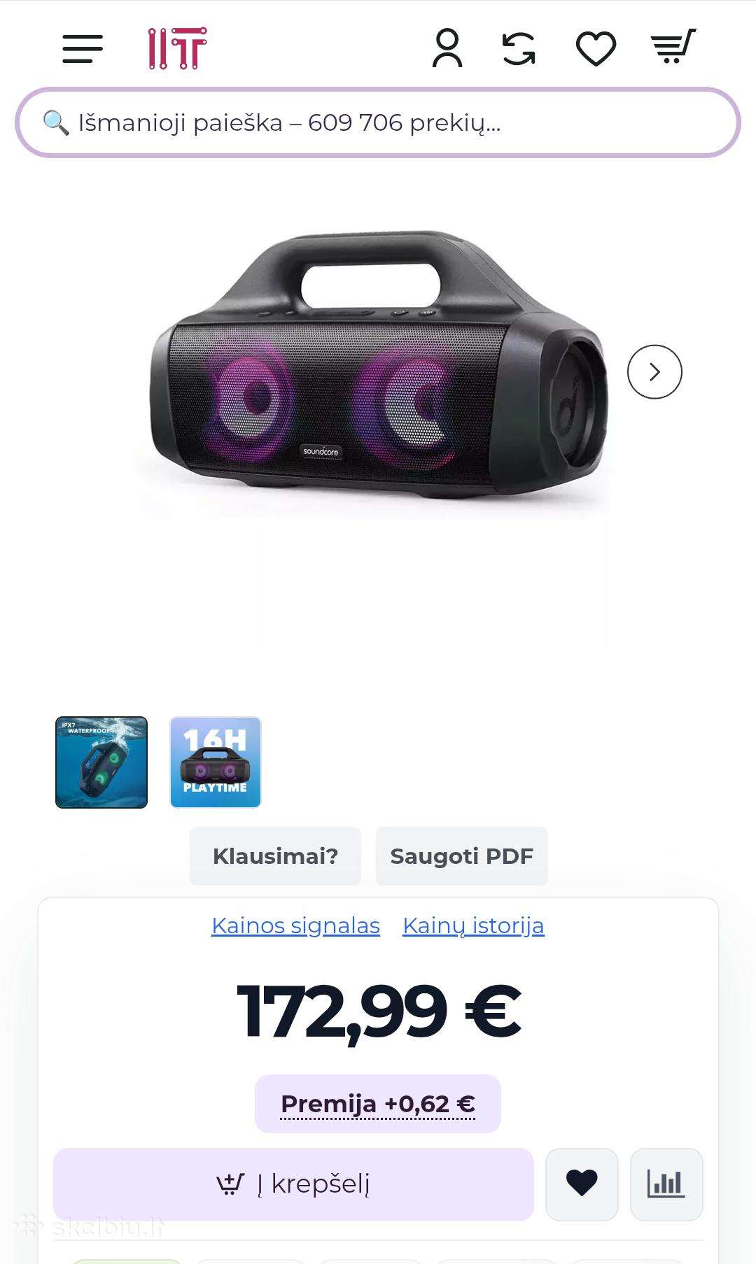 Pigiai, Anker Soundcore Boombox,nebuvo nauduota