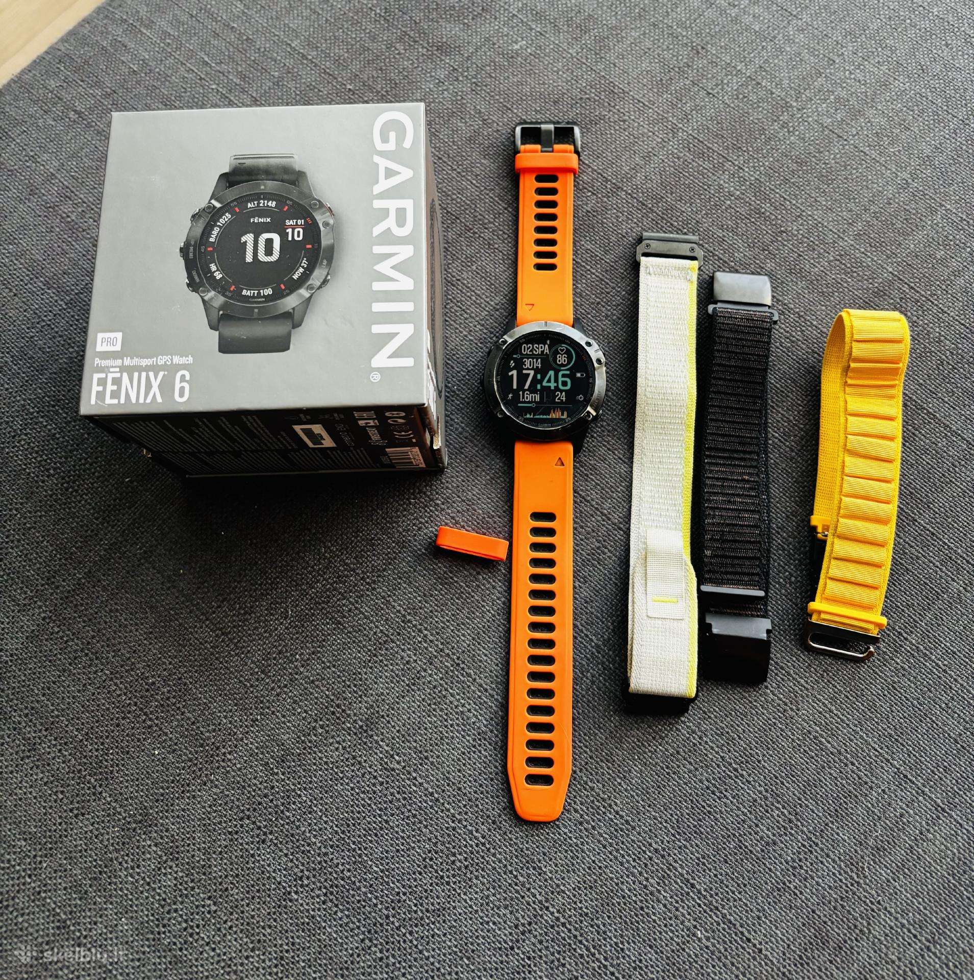 Garmin Fenix 6 Pro 47 mm pilnas komplektas