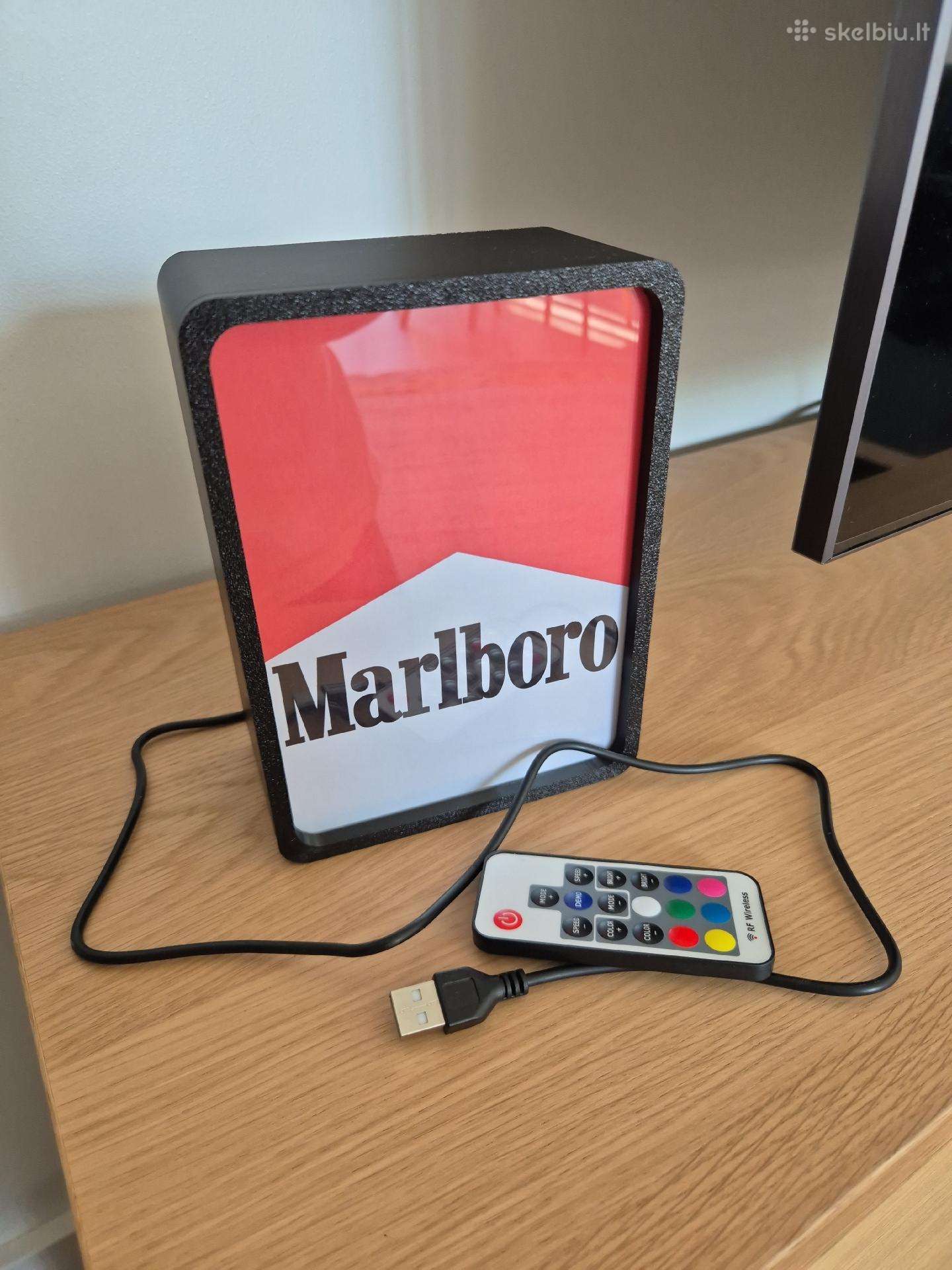 Šviečiantis Marlboro ženklas