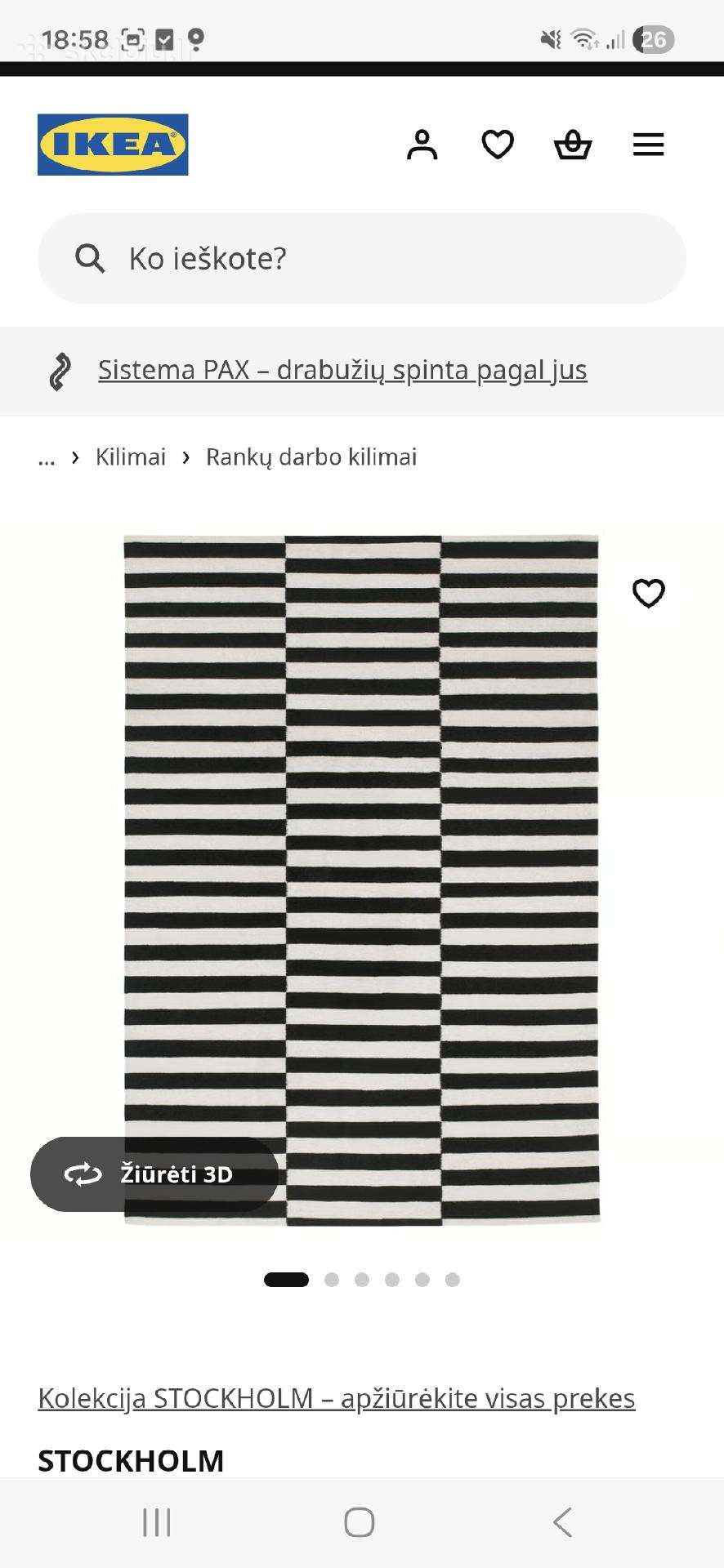 Parduodu Ikea naują kilimą