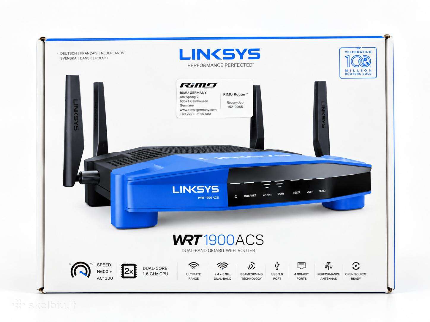 Linksys Wrt1900acs Ac1900 Dual-band Wi-fi Router