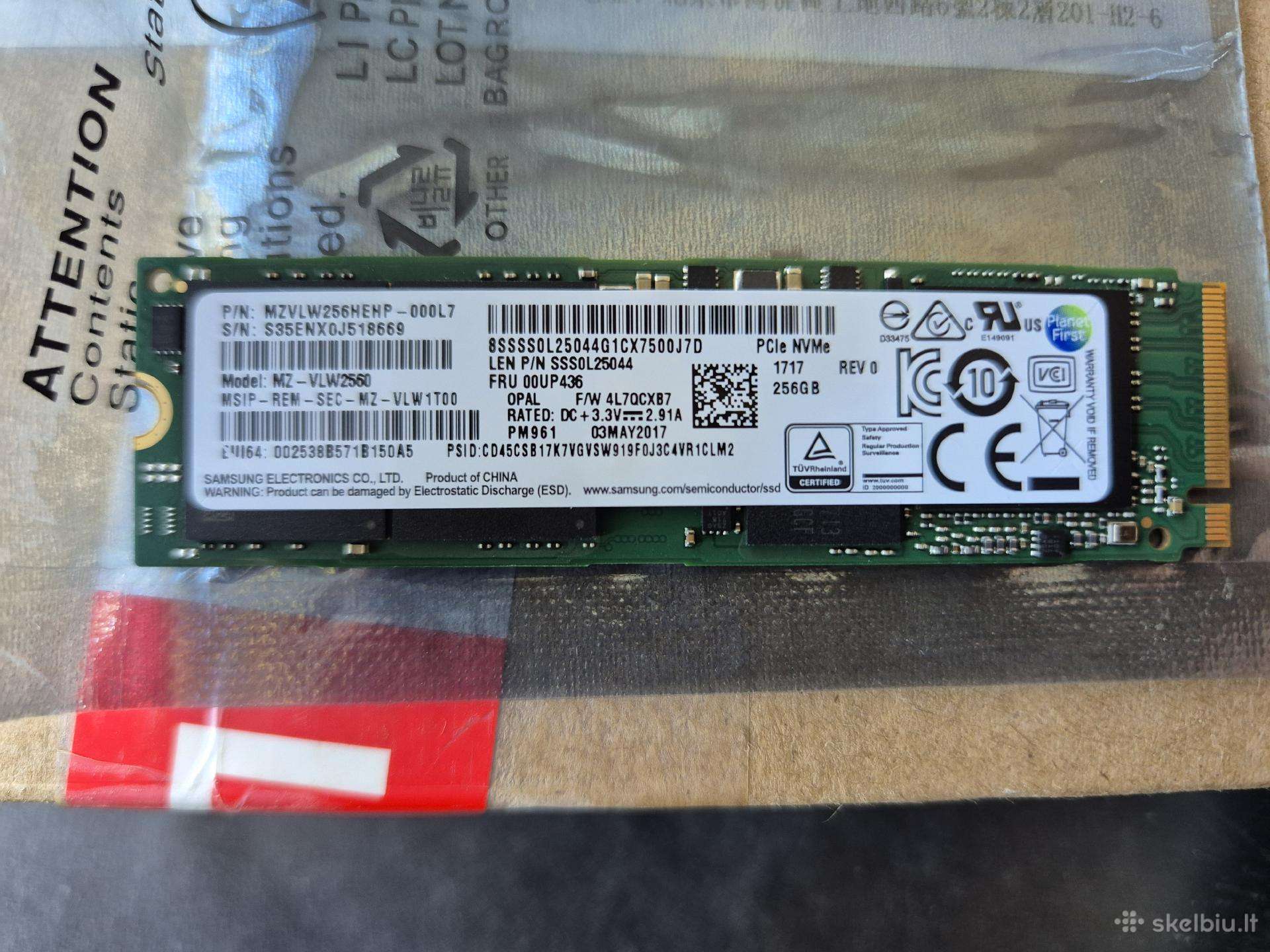 Kietasis diskas Samsung 256gb Nvme Opal 2.0 SSD