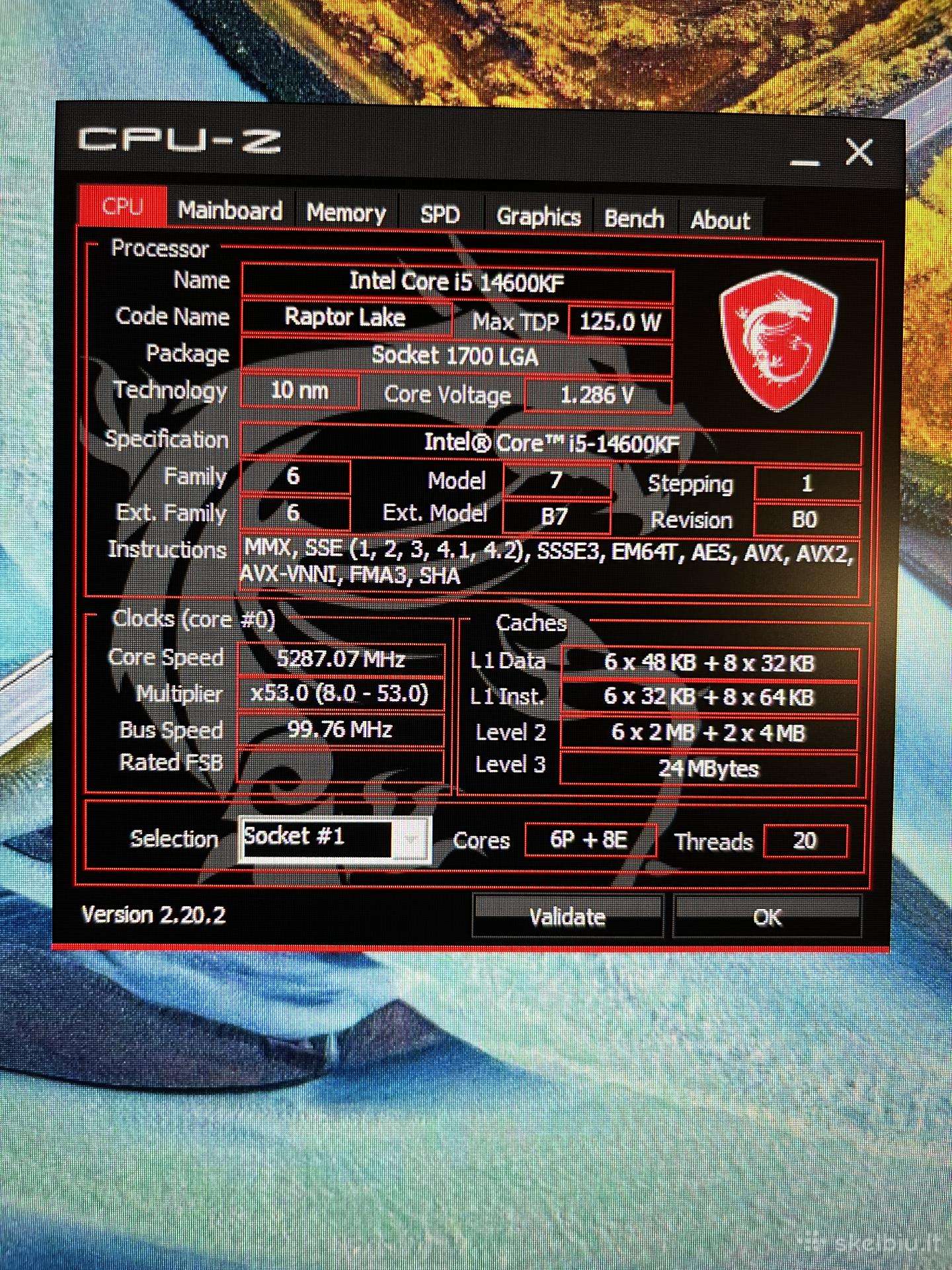 I5-14600kf + msi pro b760-p ddr4 + 16gb ddr4