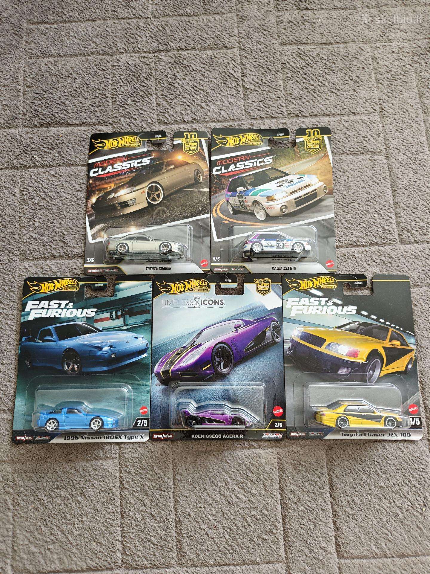 5x hot wheels premium
