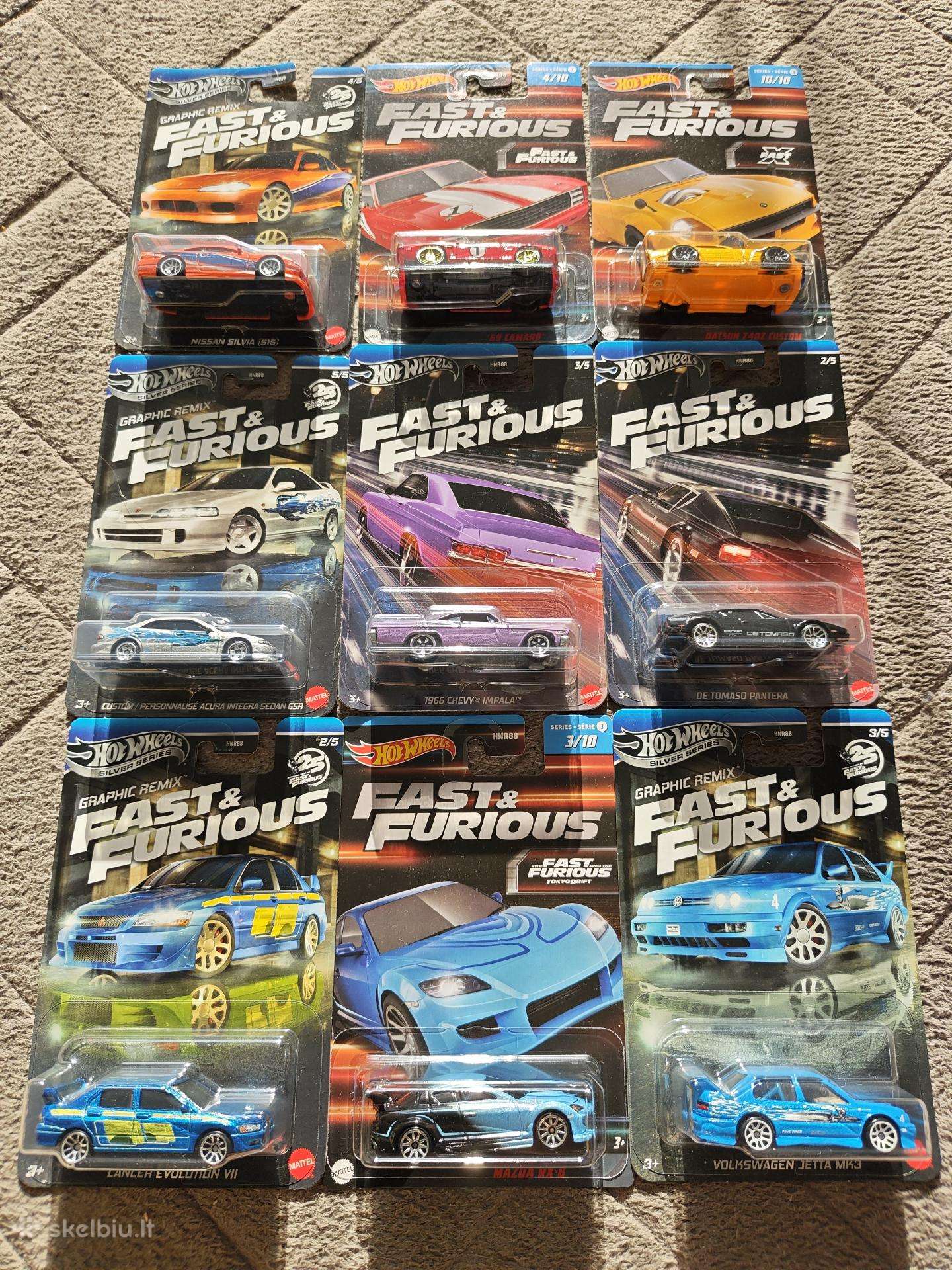 9x hot wheels fast & furious