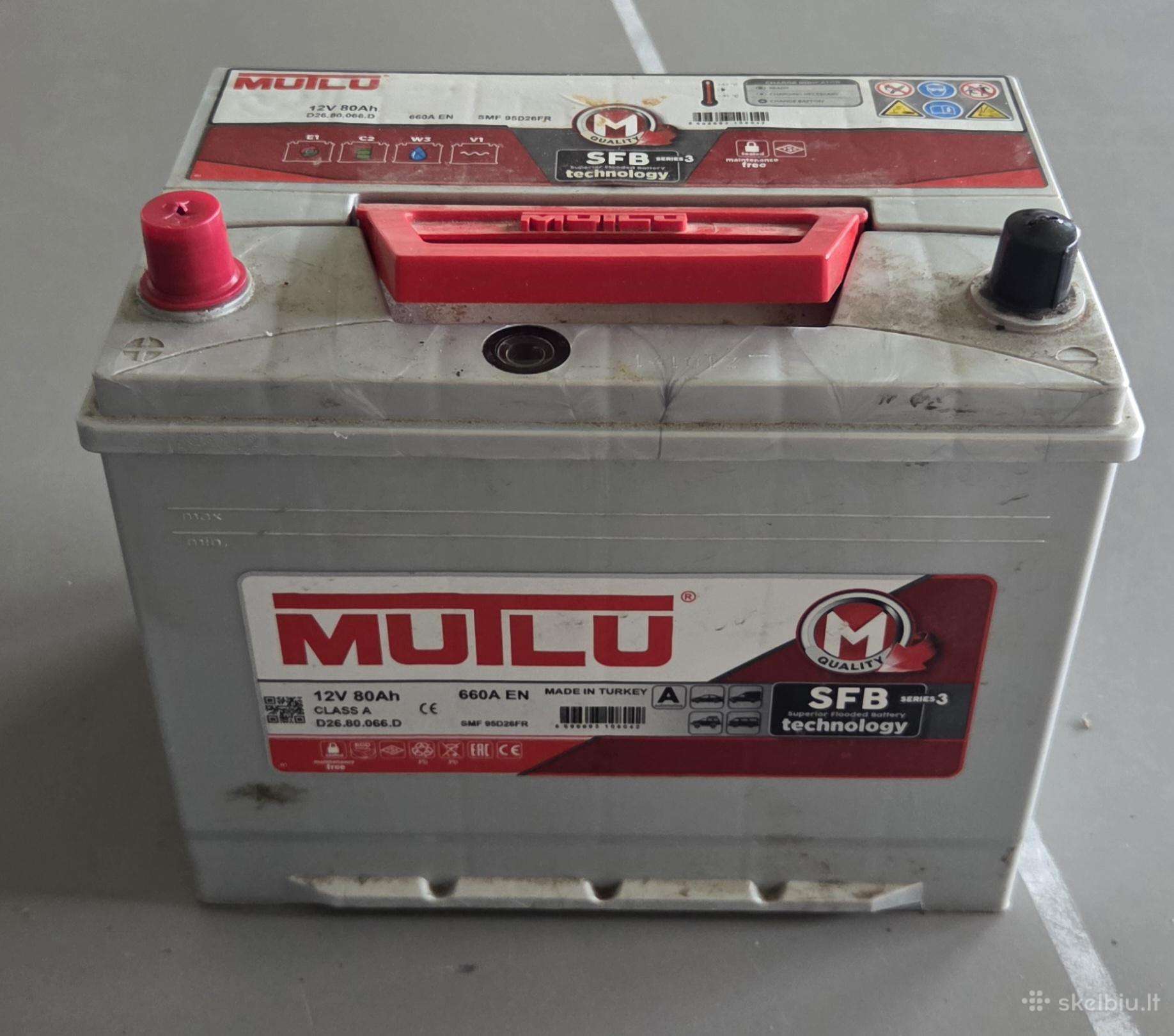 Mutlu akum 12v, 80ah, 660a startine, kaip naujas