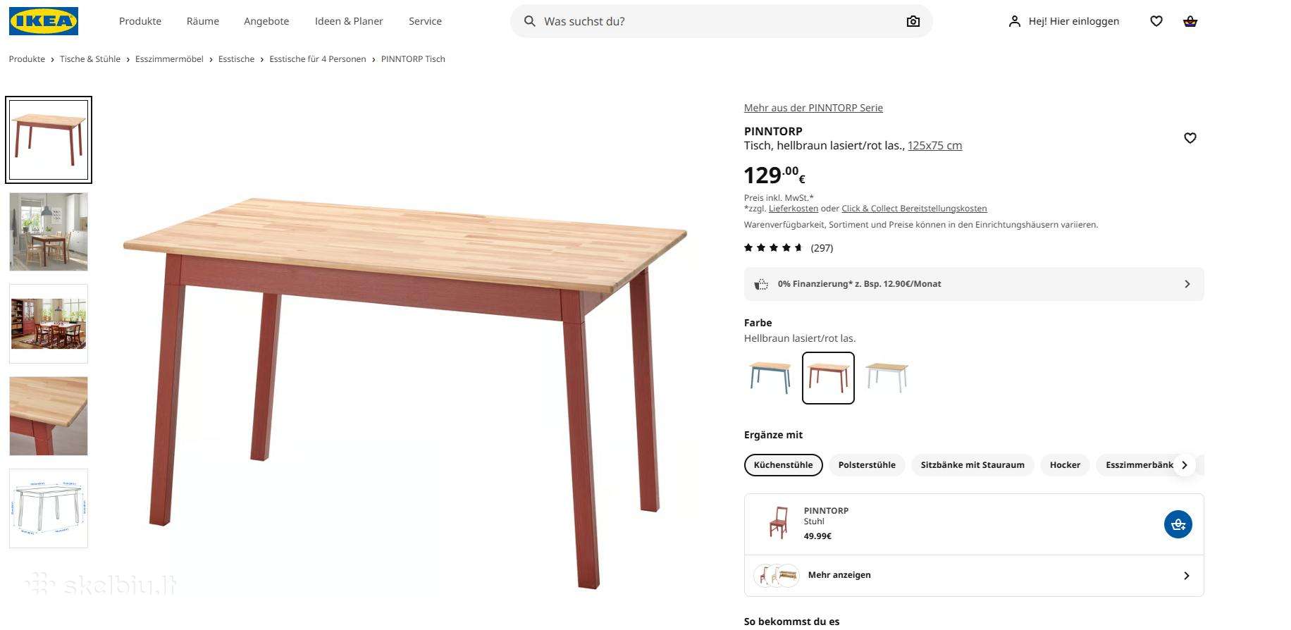 Ikea pinntorp valgomasis stalas