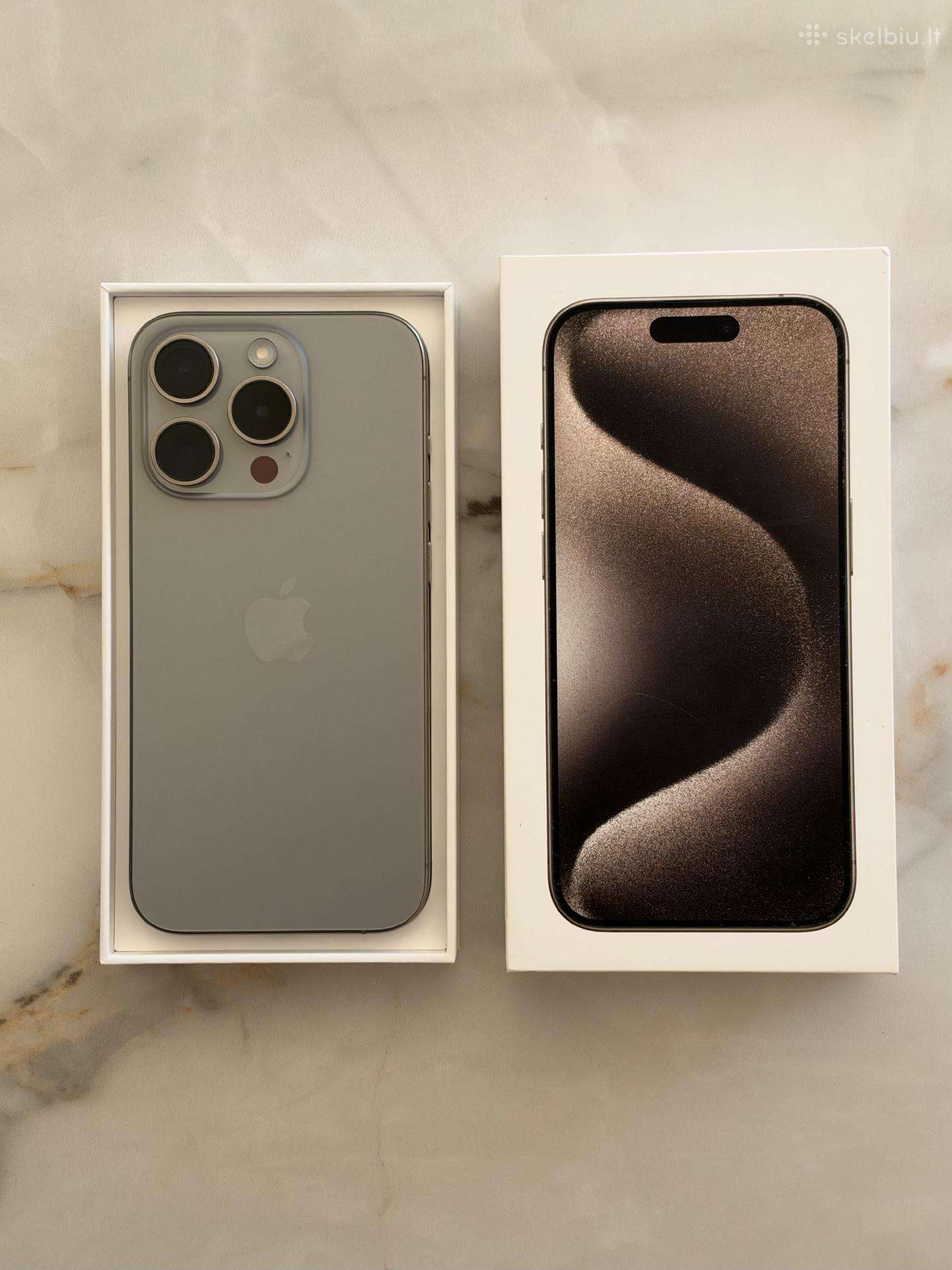 iPhone 15 Pro 256 GB pilkas Natural Titanium