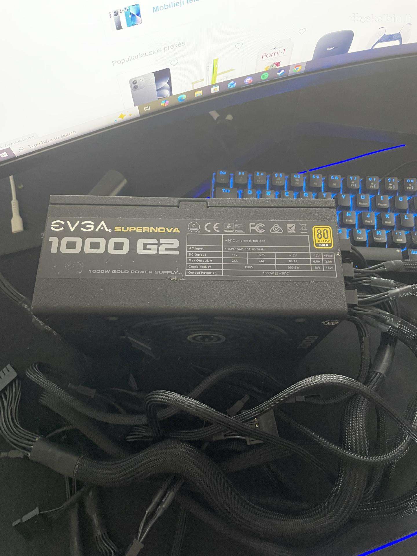 Evga Supernova 1000 G2 maitinimo blokas (Psu).