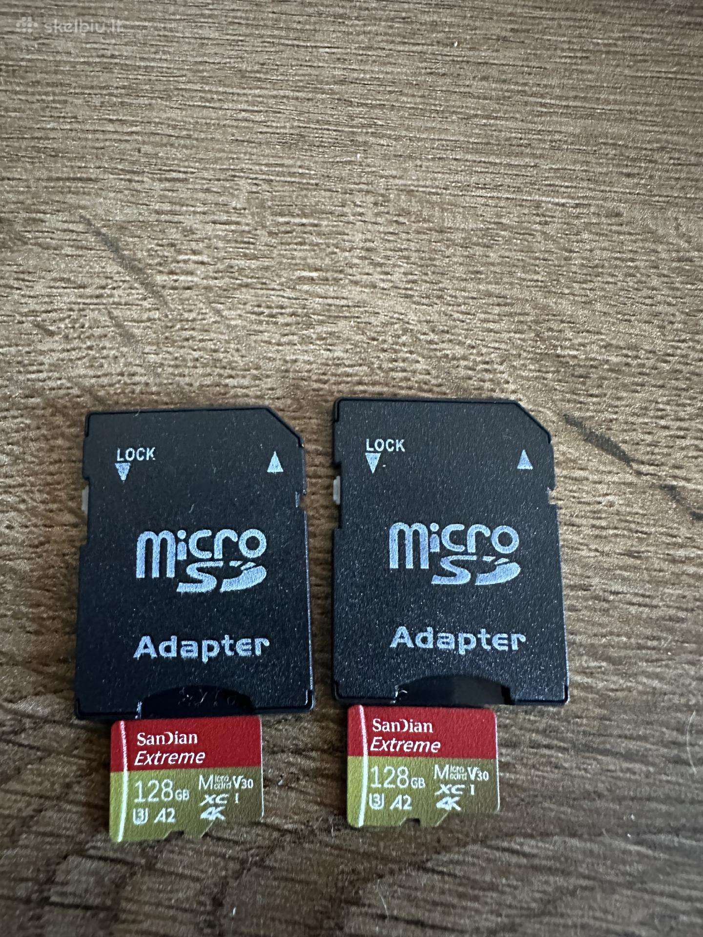 128gb micro sd korteles 2vnt
