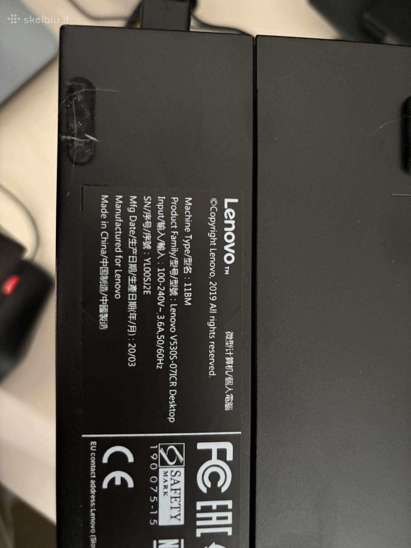 Stacionarus kompiuteris Lenovo su monitoriumi