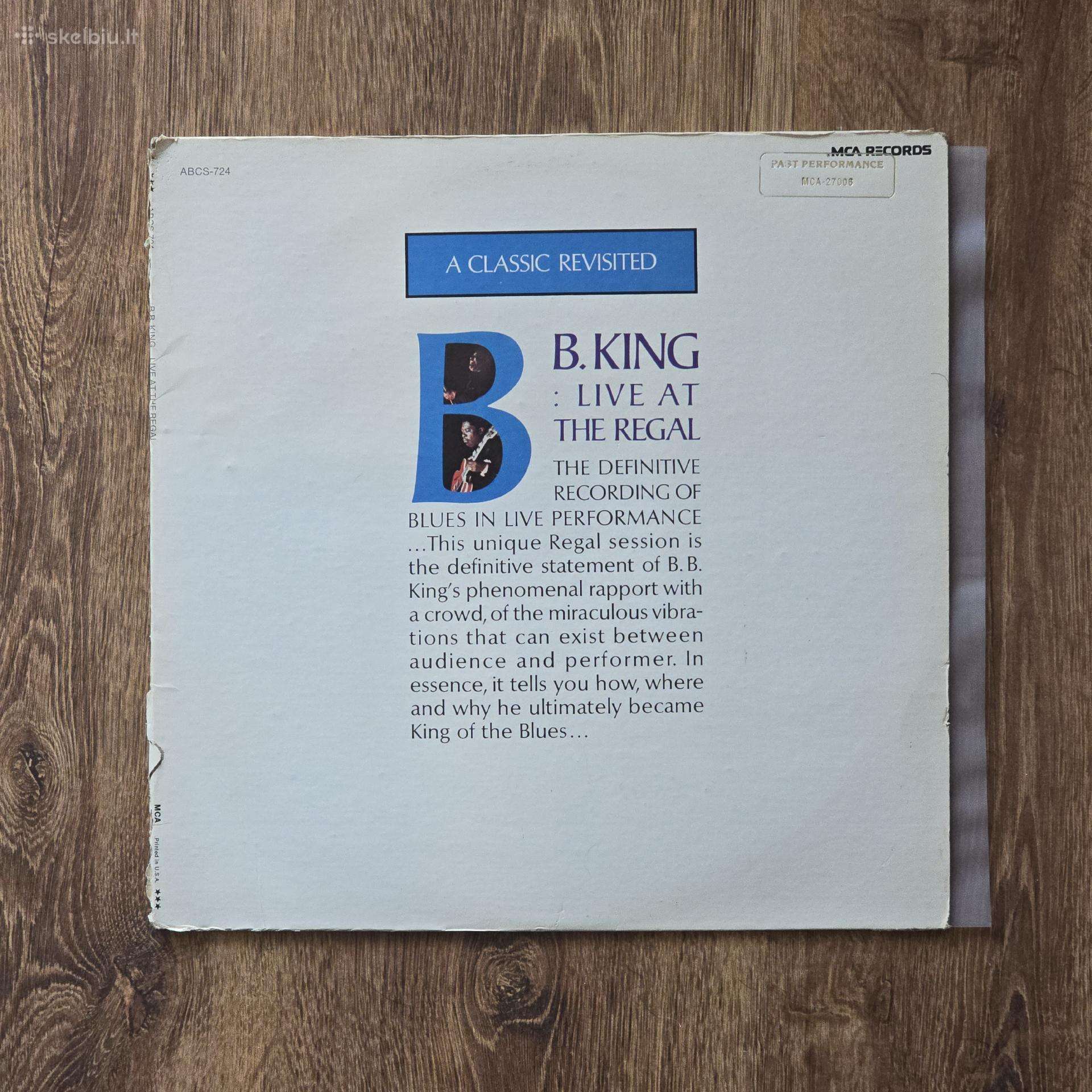 B.b. King Live at the Regal Lp Usa
