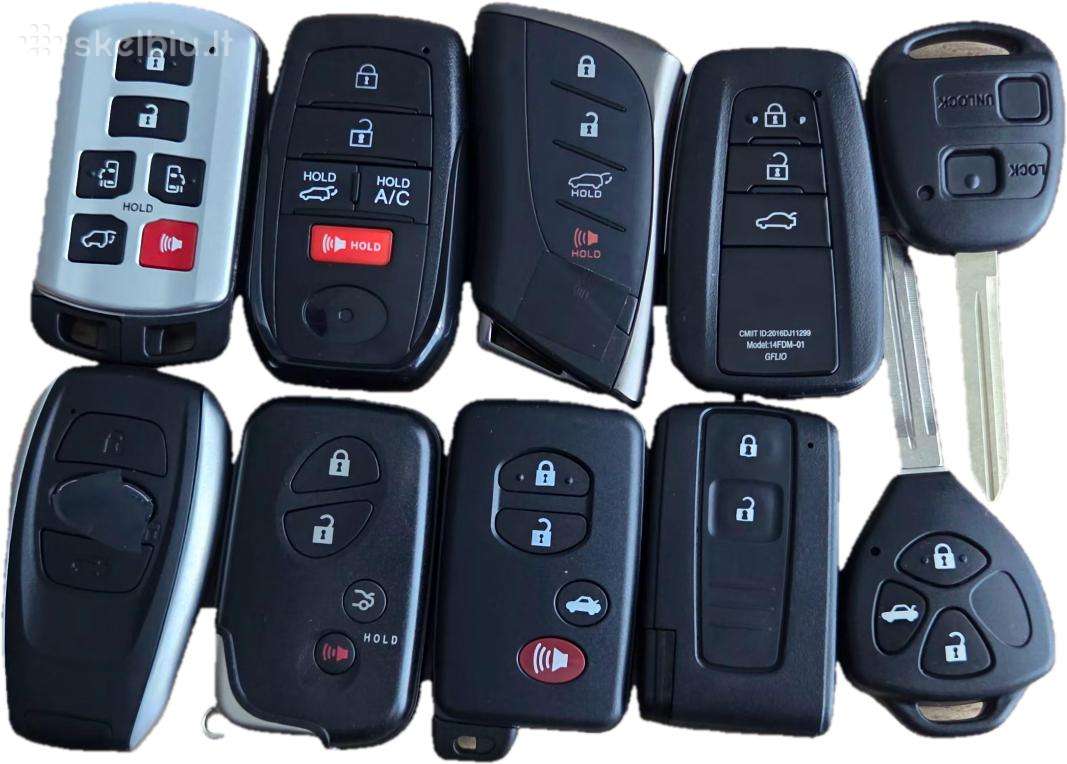 Raktai automobiliams, programavimas.