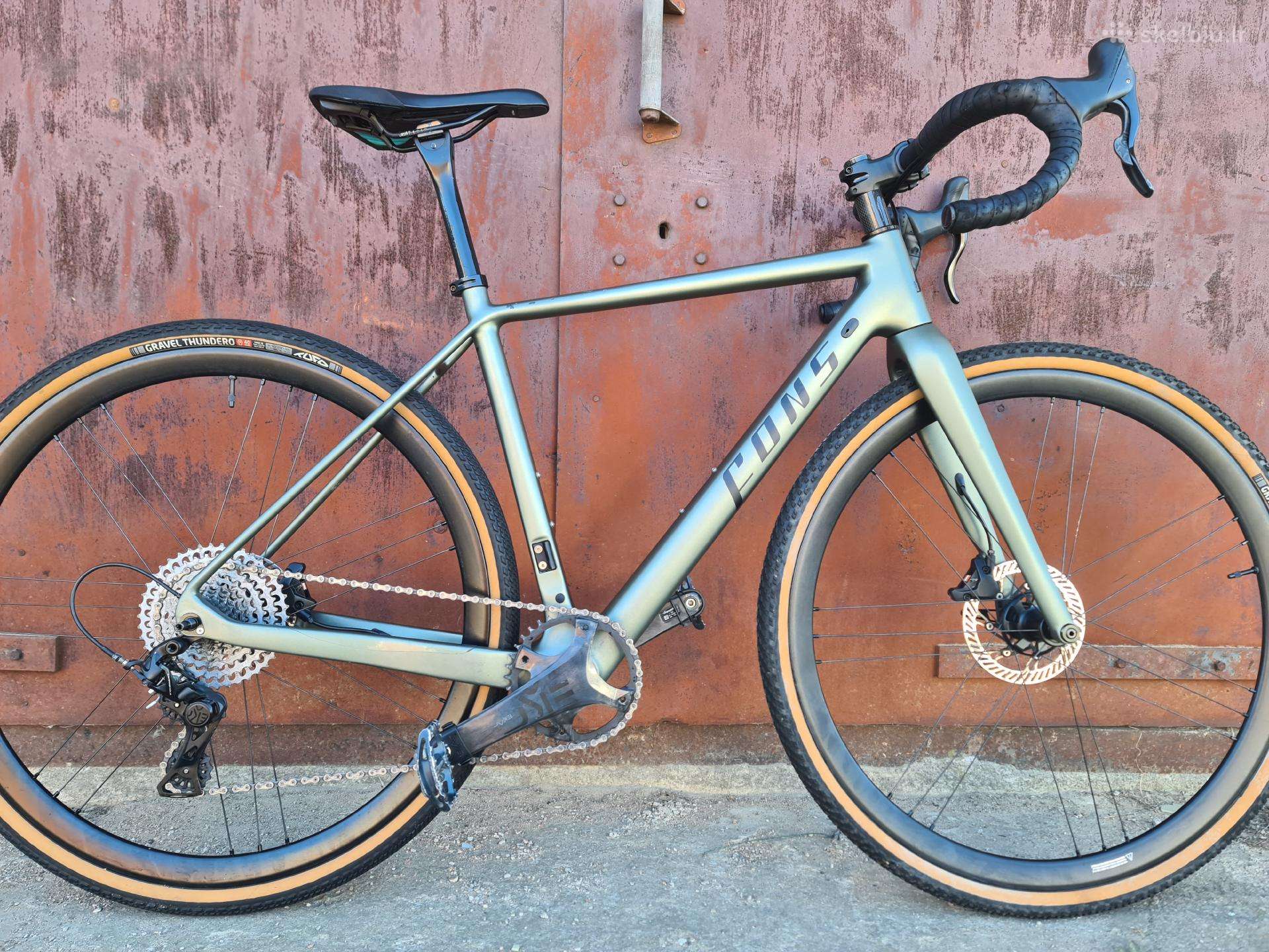 Campagnolo ekar1x13anglies pluošto rėmas ir ratai