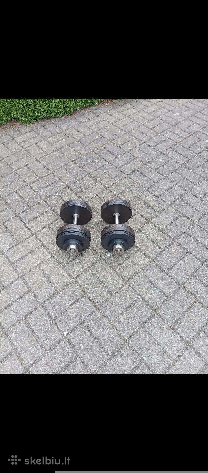 29+29kg.metaliniai keičiamo svorio geri hanteliai