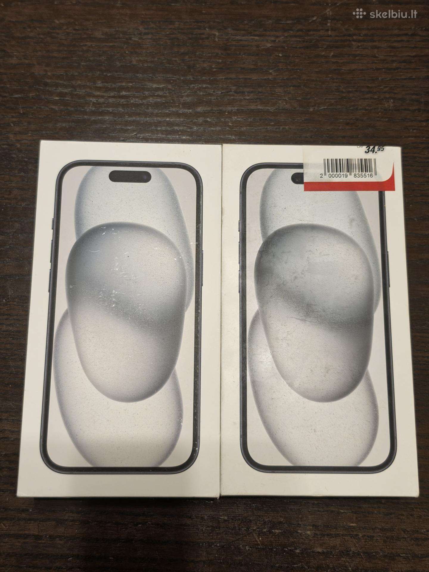 Naujas iPhone 15, 128 GB, Black, 12 mėn garantija