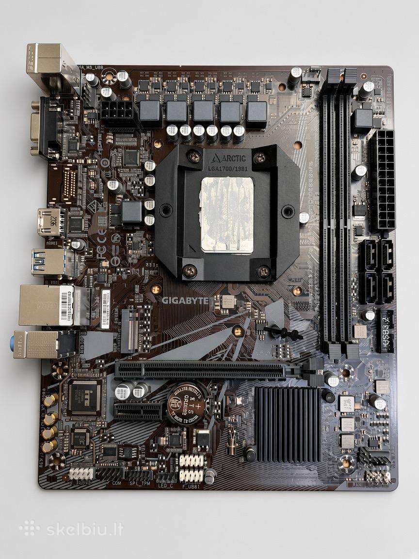 Gigabyte H610m V3 Ddr4 + i5-12400f + aprašymas