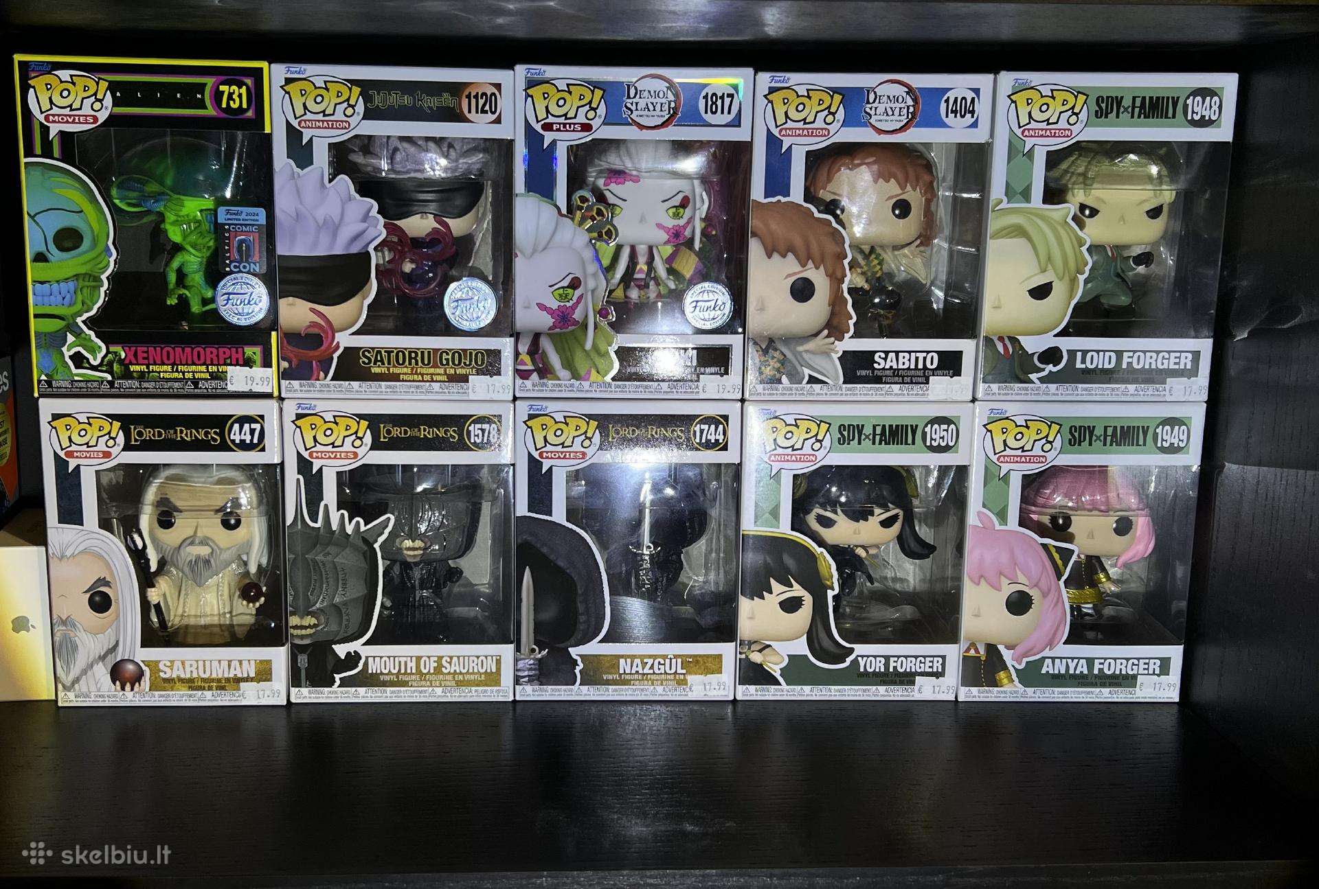 Funko pop figūrėlės kolekcija