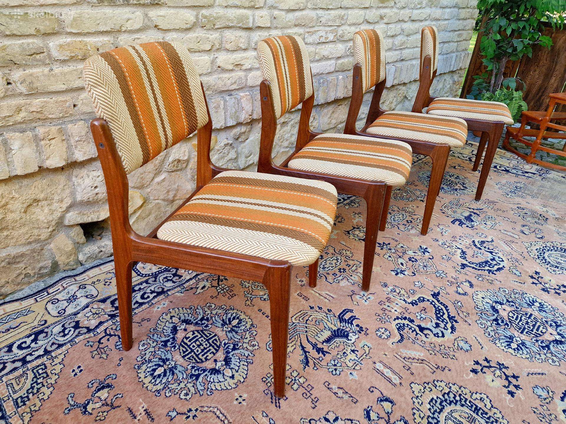 Vintažinės mid century tikmedžio kėdės
