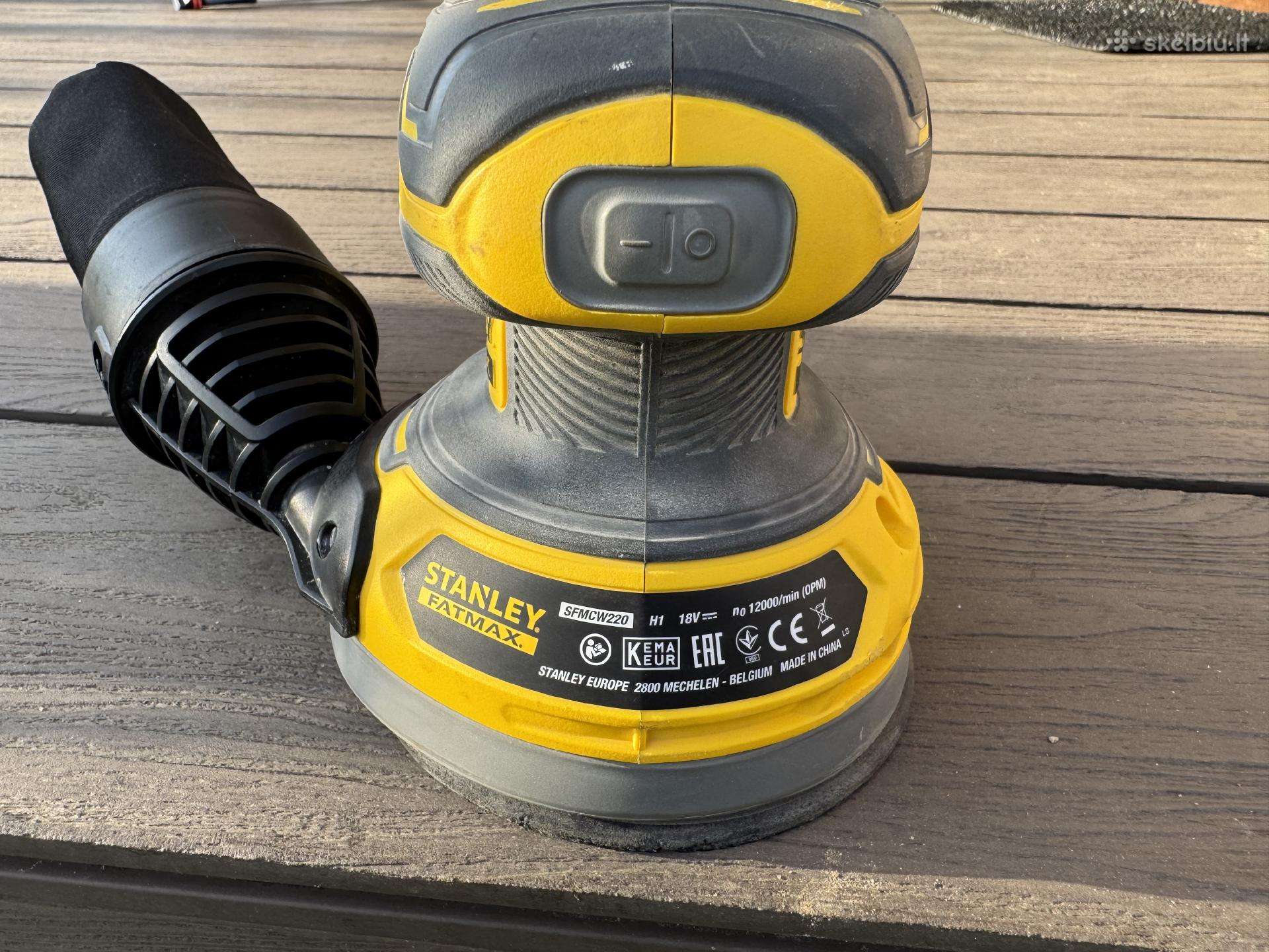 Stanley ekscentrinis šlifuoklis 20v