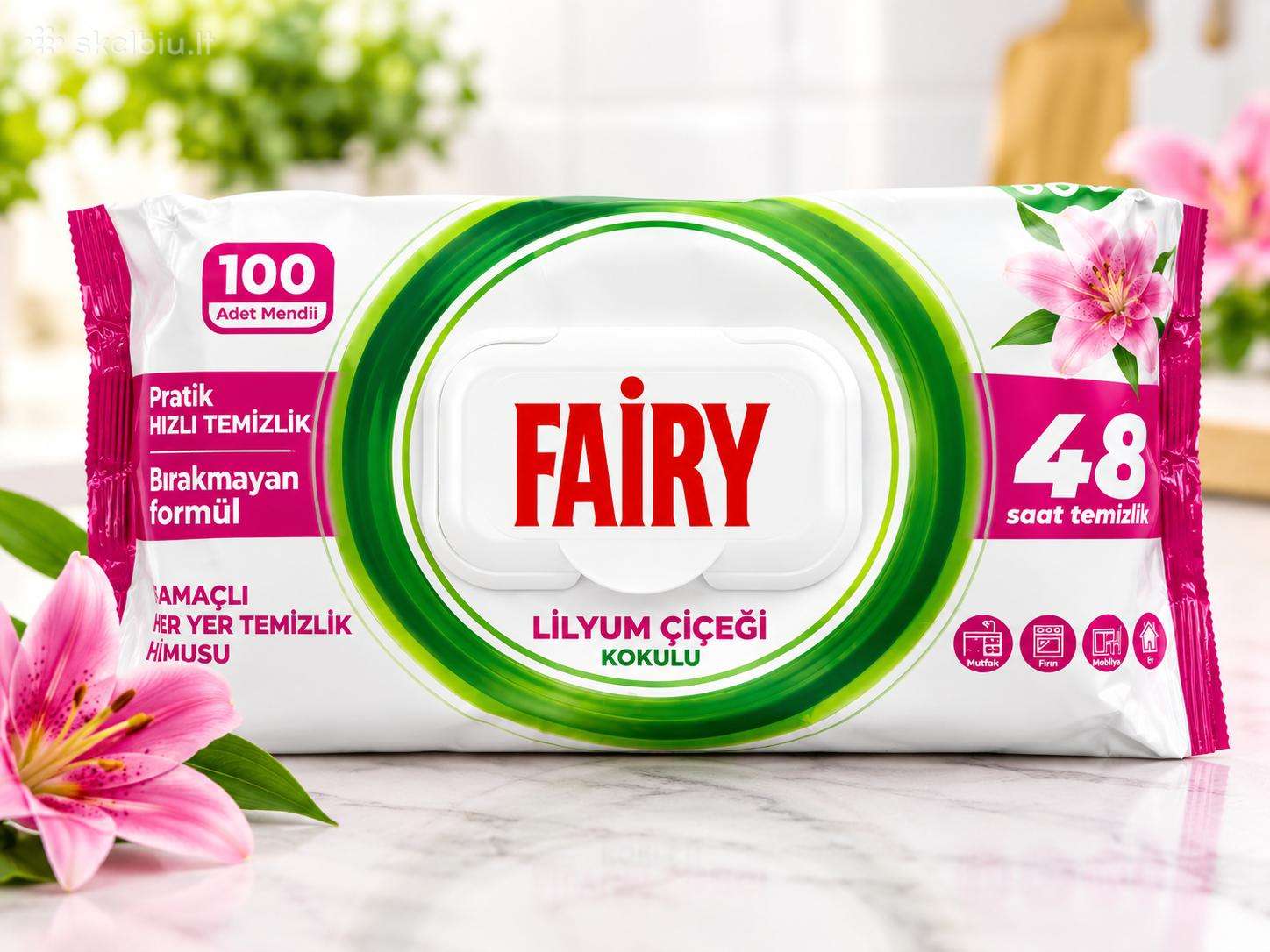Fairy drėgnos valymo servetėlės – 100 vnt.