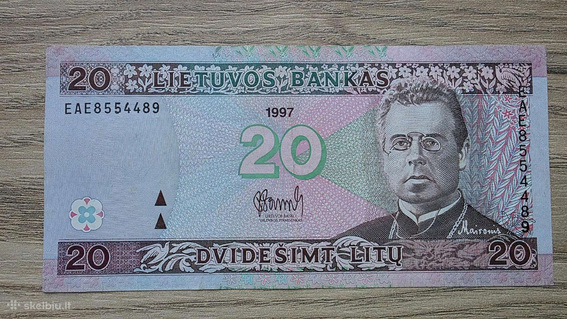 1997 metų 20 litų Maironis