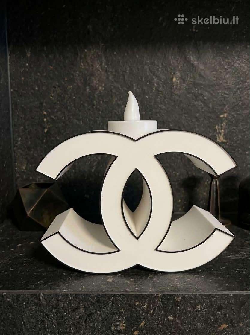 Balta žvakidė su tealight žvakute