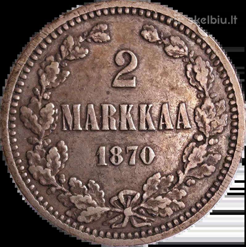 1870 Suomija 2 markės